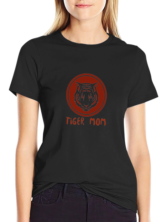 Tiger Mom Graphic Tee - Black