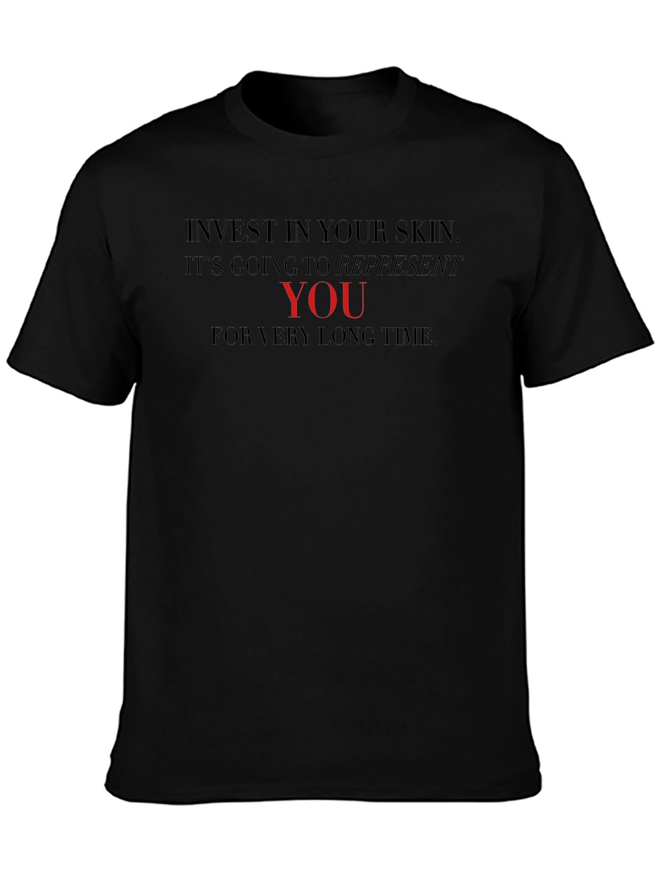 Invest in Your Skin Graphic Tee - Black