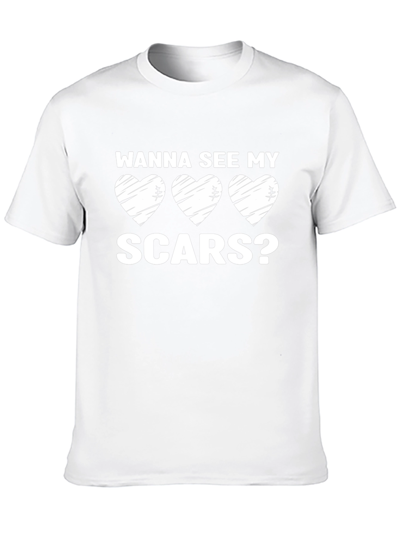 Wanna See My Scars? Heart Graphic T-Shirt