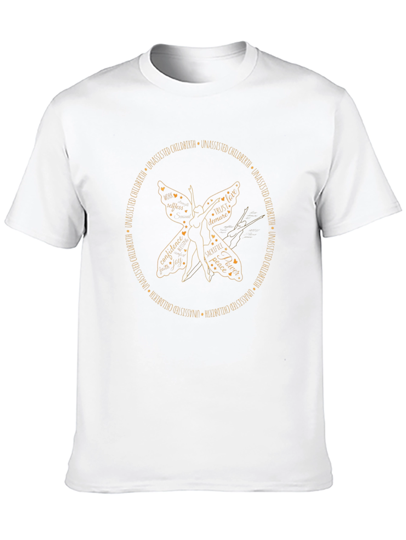 Unassisted Childbirth Butterfly Graphic T-Shirt