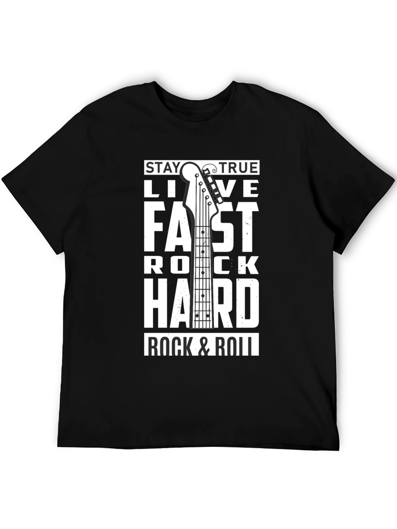 Stay True Rock & Roll Graphic Tee - Black