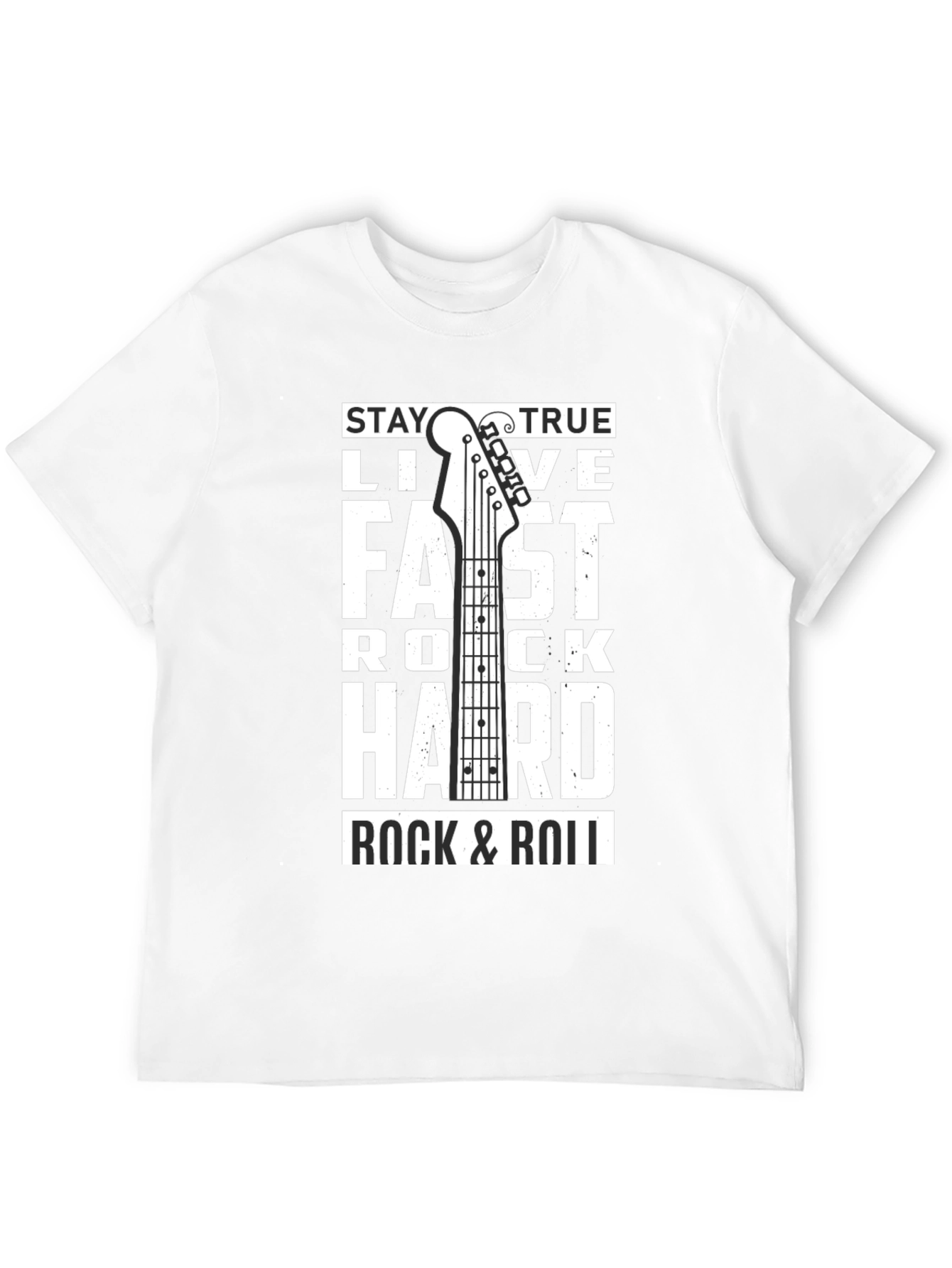 Stay True Rock & Roll Graphic Tee - Black