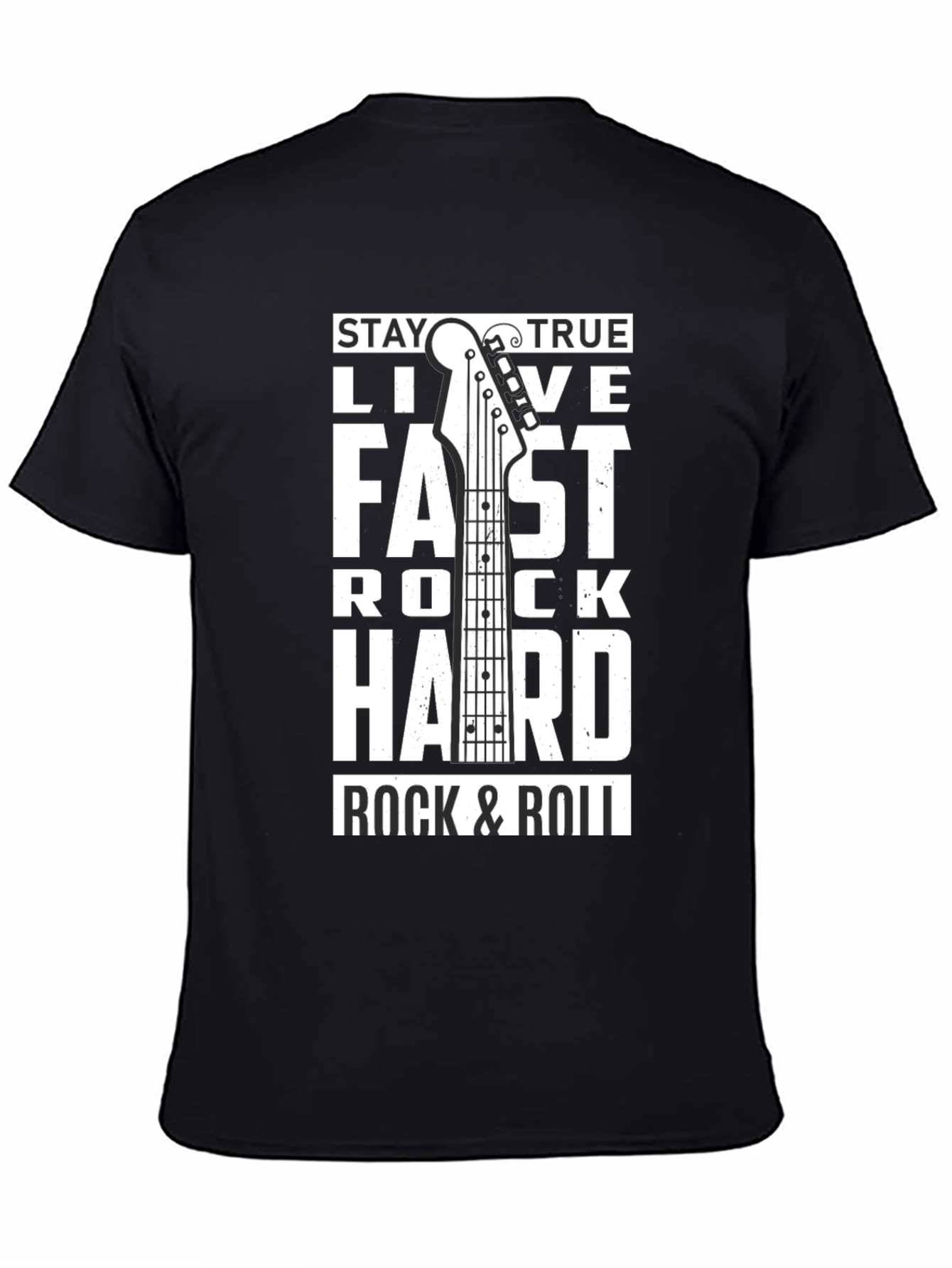 Stay True Rock & Roll Graphic Tee - Black