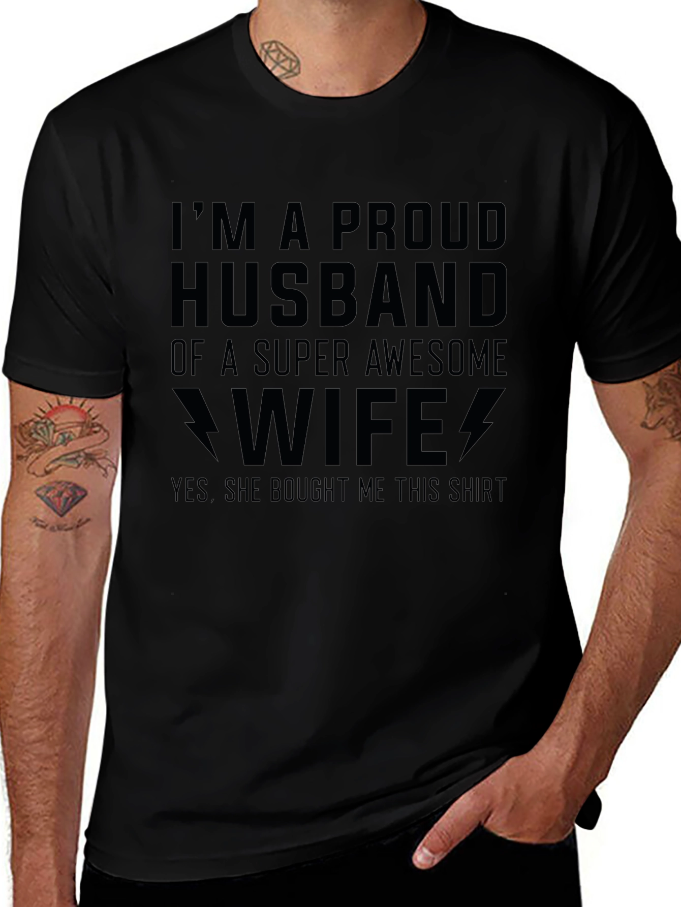 Proud Husband T-Shirt - Awesome Wife Gift