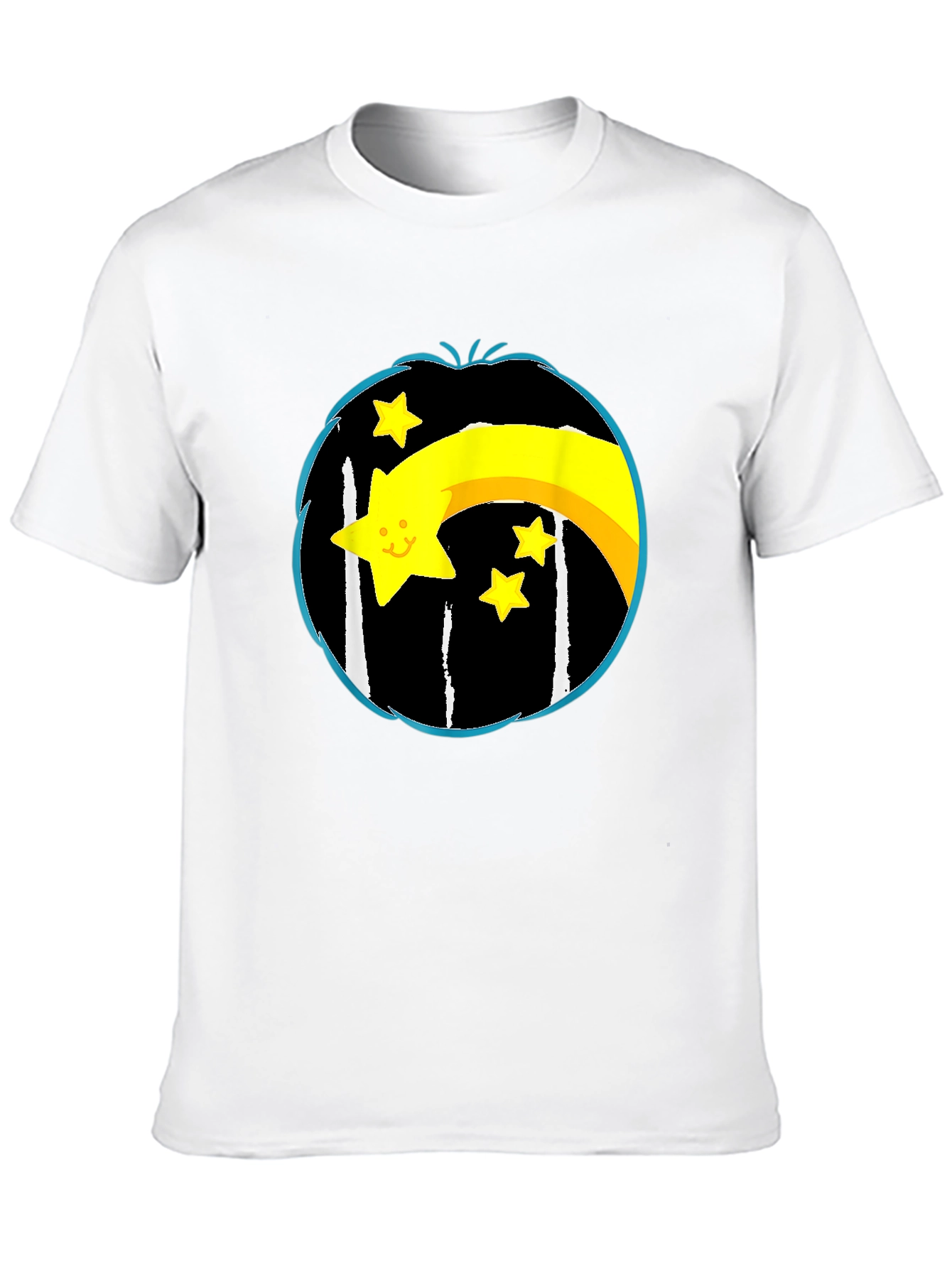 Shooting Star Graphic Tee - Black Cotton Blend