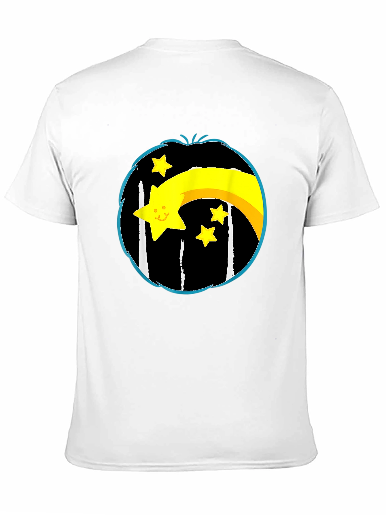 Shooting Star Graphic Tee - Black Cotton Blend