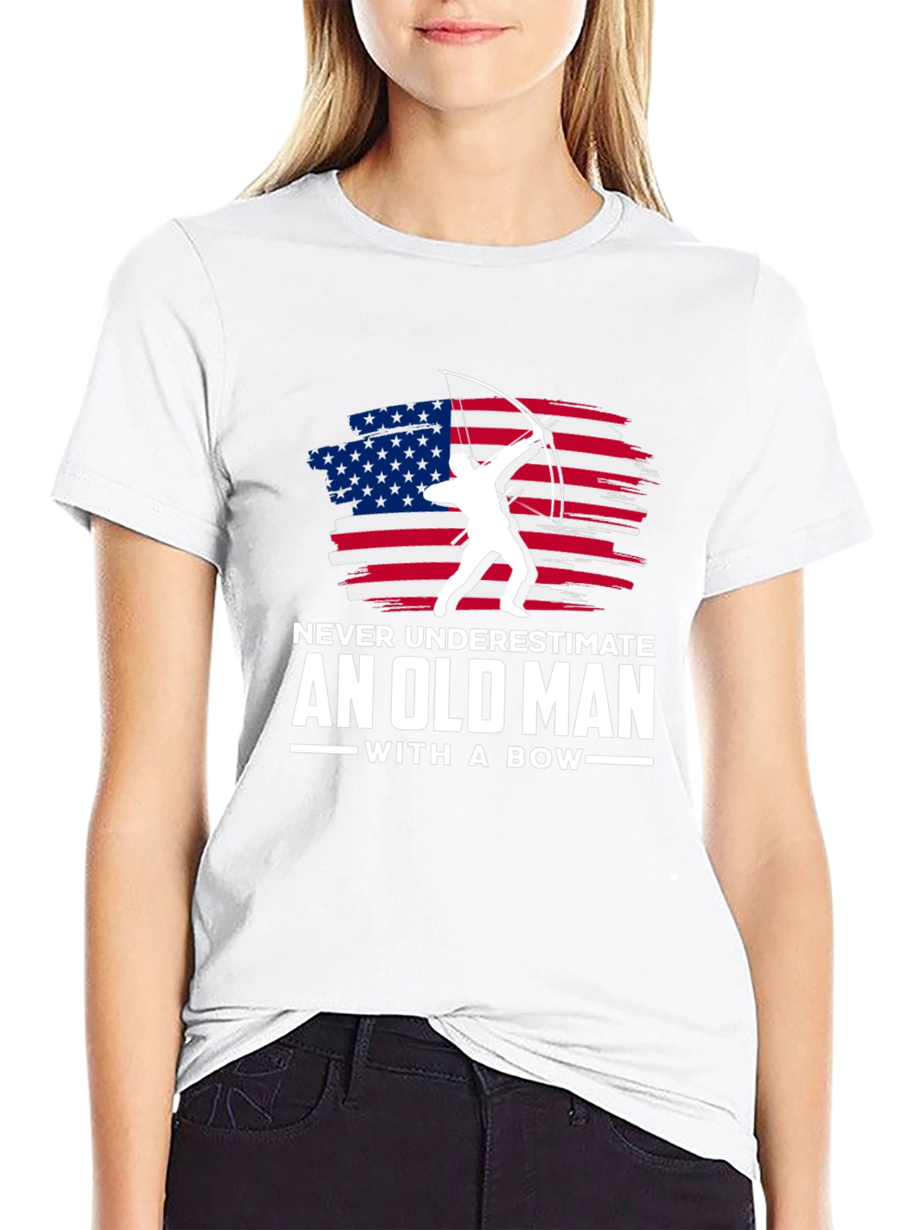 Old Man with a Bow Graphic T-Shirt