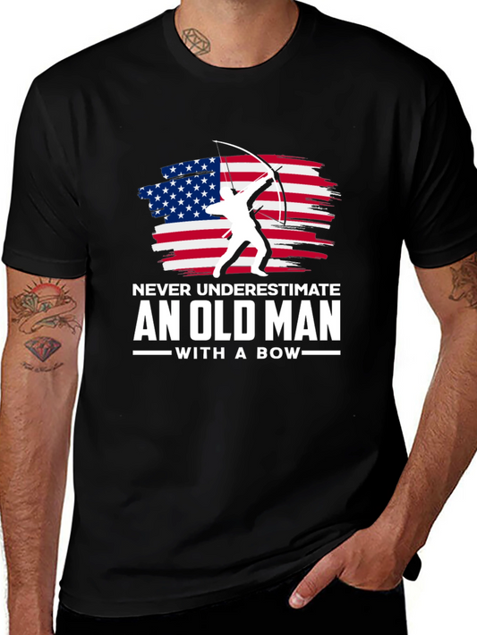 Old Man with a Bow Graphic T-Shirt