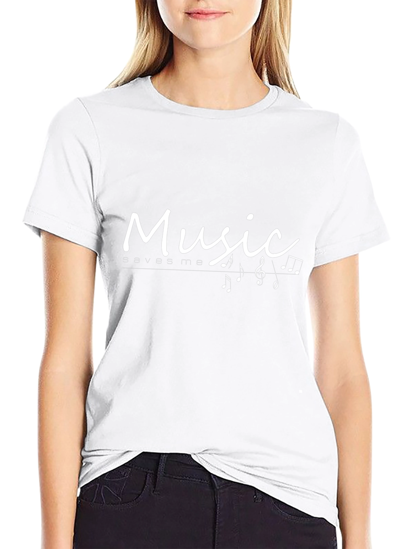 Music Saves Me Black T-Shirt