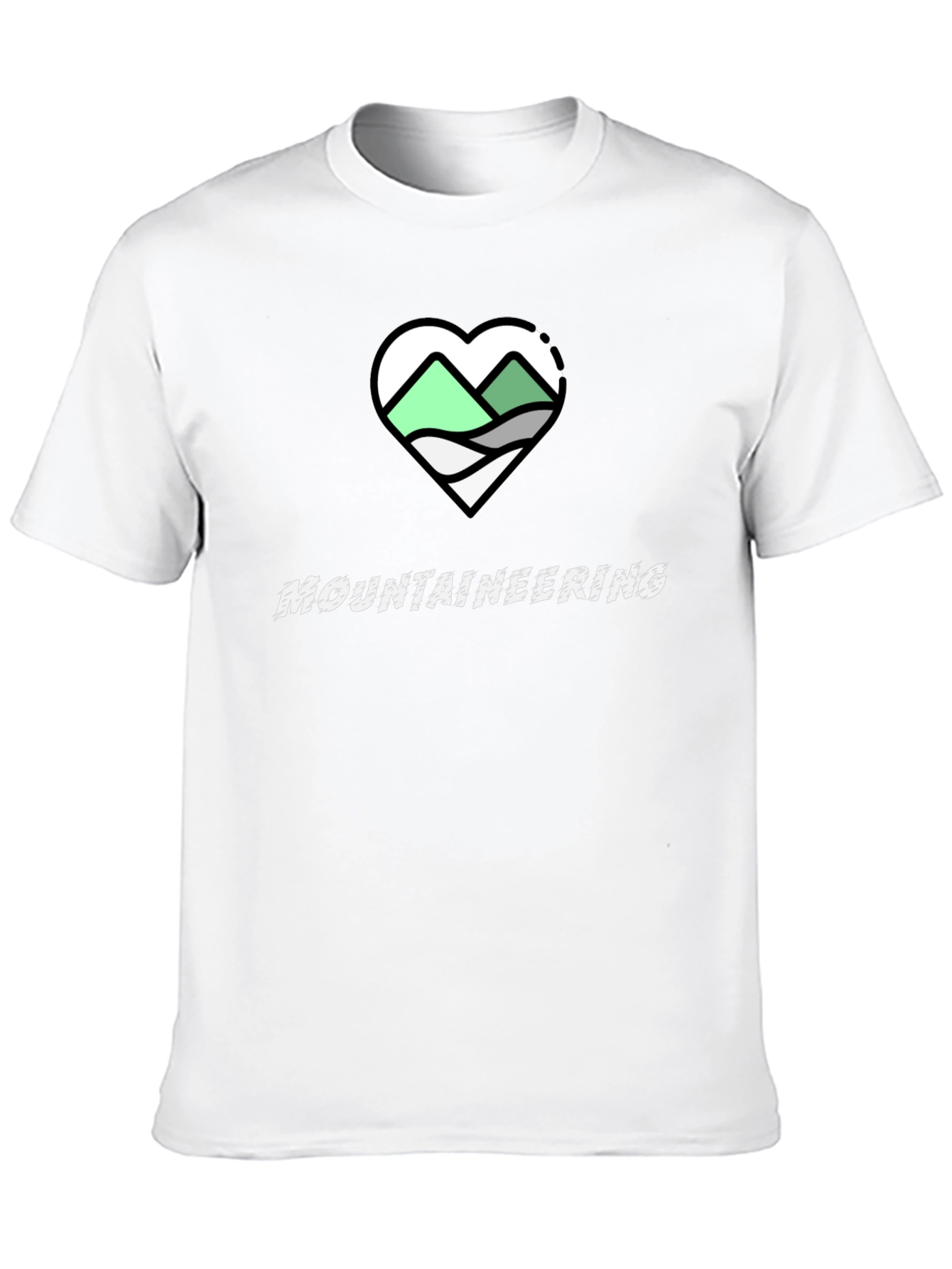 Mountaineering Heart Graphic Tee - Black