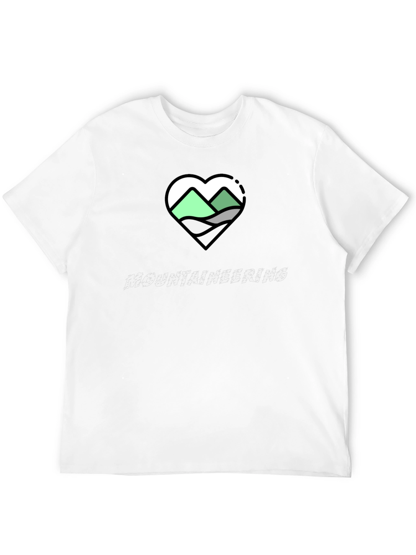 Mountaineering Heart Graphic Tee - Black