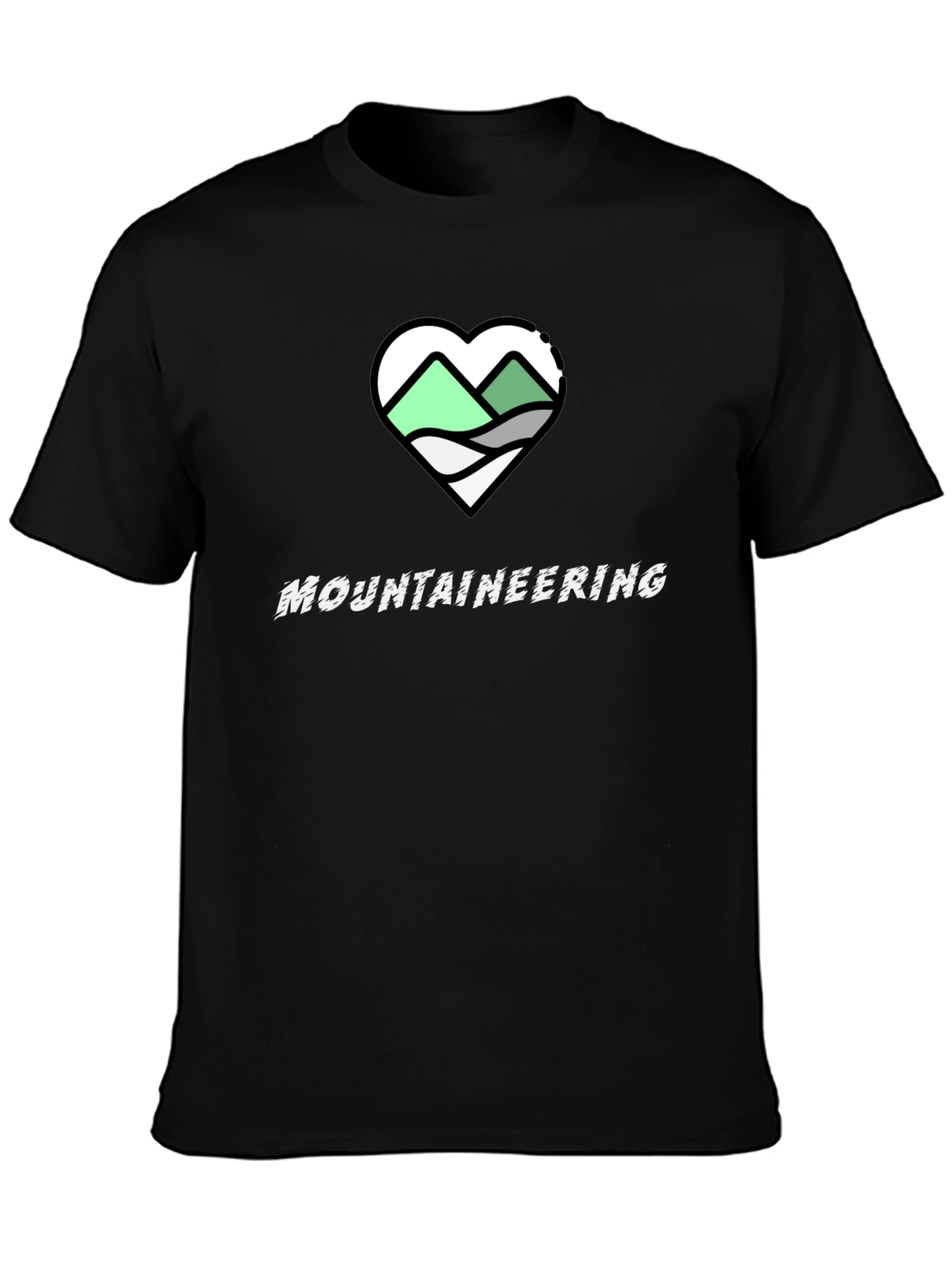 Mountaineering Heart Graphic Tee - Black