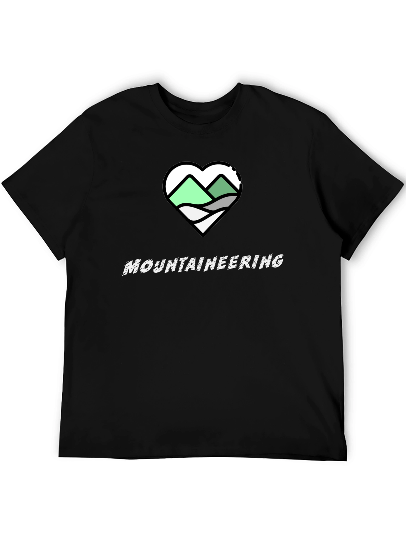 Mountaineering Heart Graphic Tee - Black