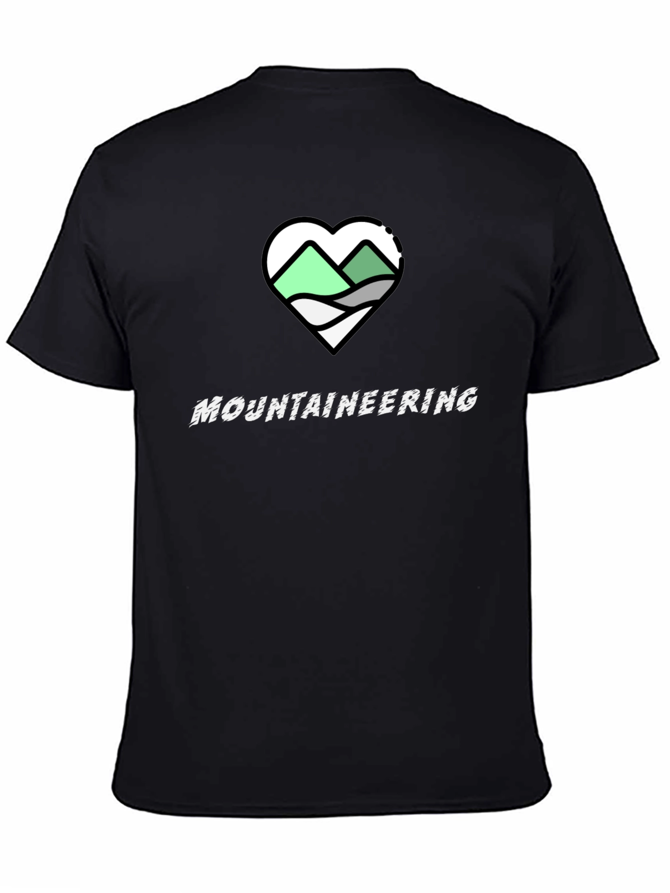 Mountaineering Heart Graphic Tee - Black
