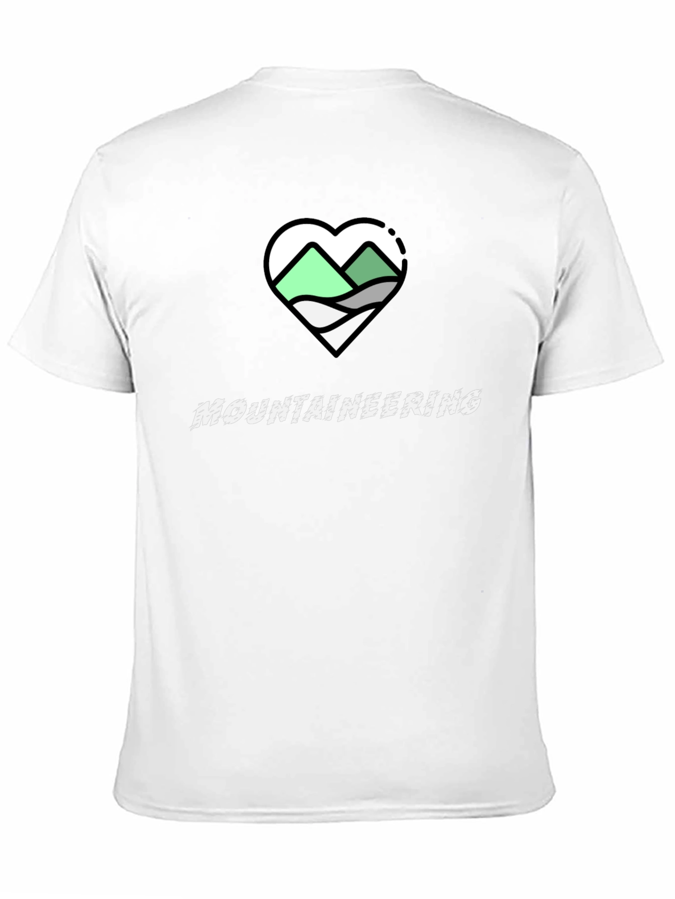 Mountaineering Heart Graphic Tee - Black