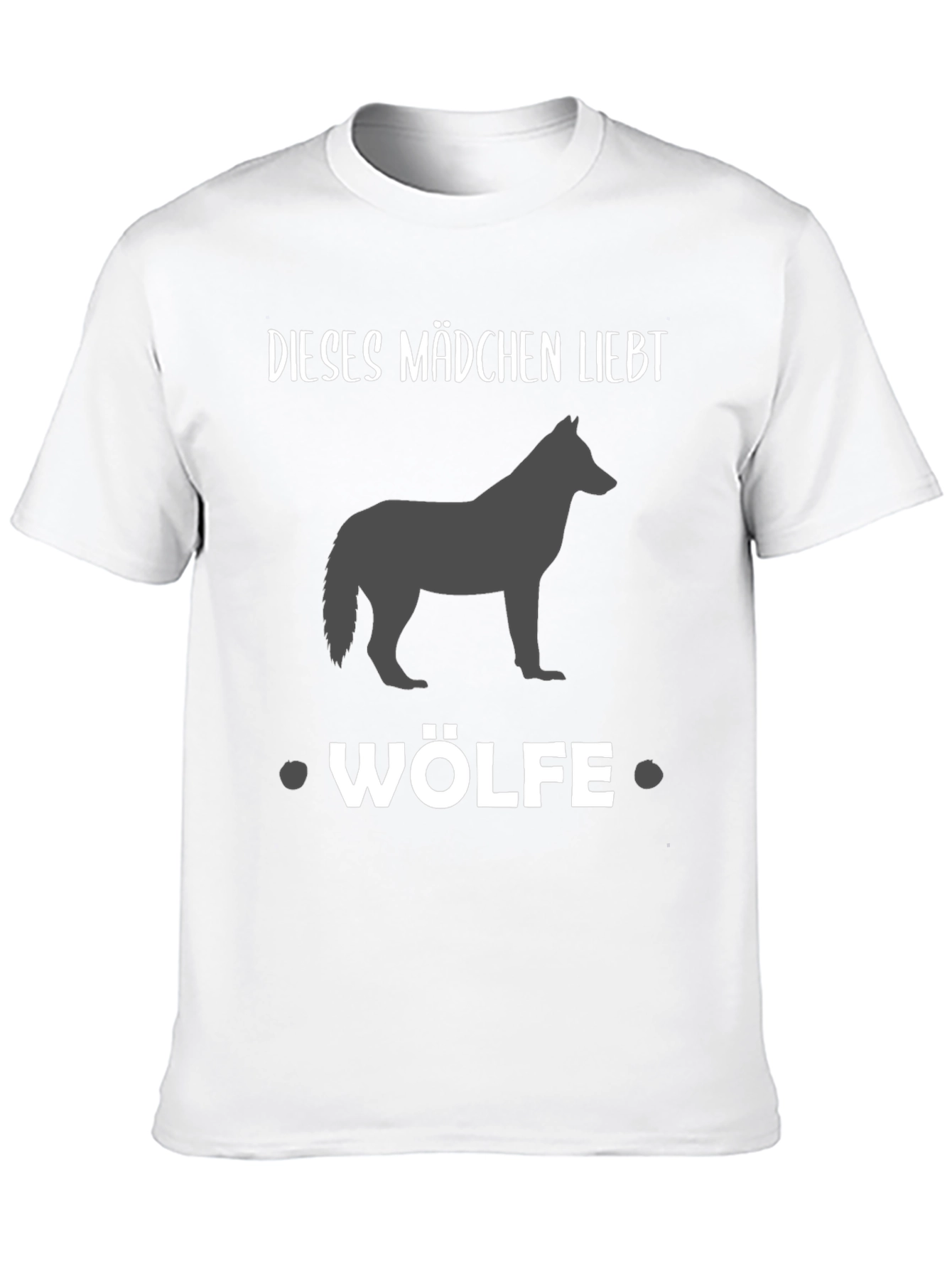 Girl Loves Wolves Black Graphic Tee