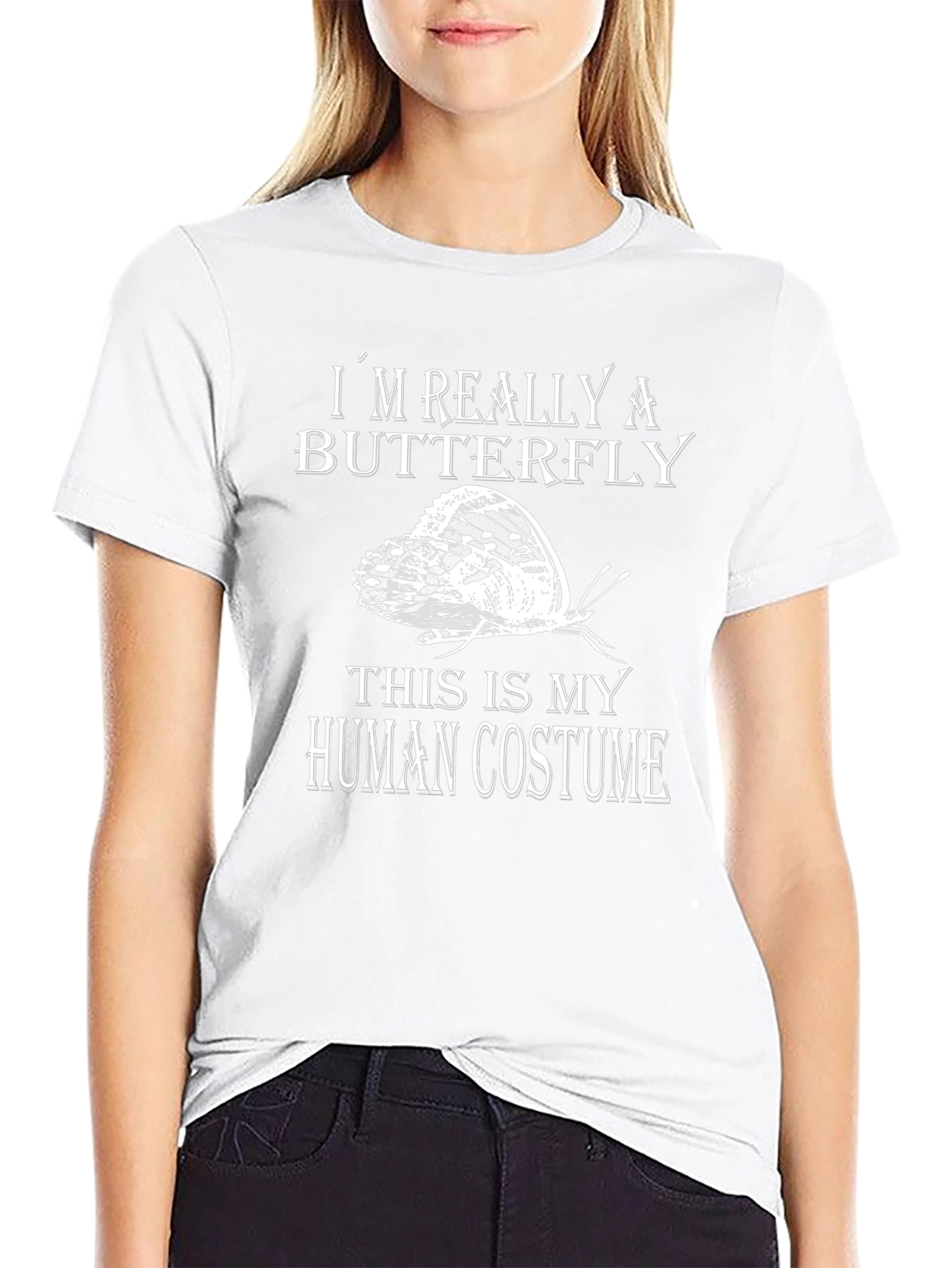 Butterfly Human Costume Funny Graphic Tee