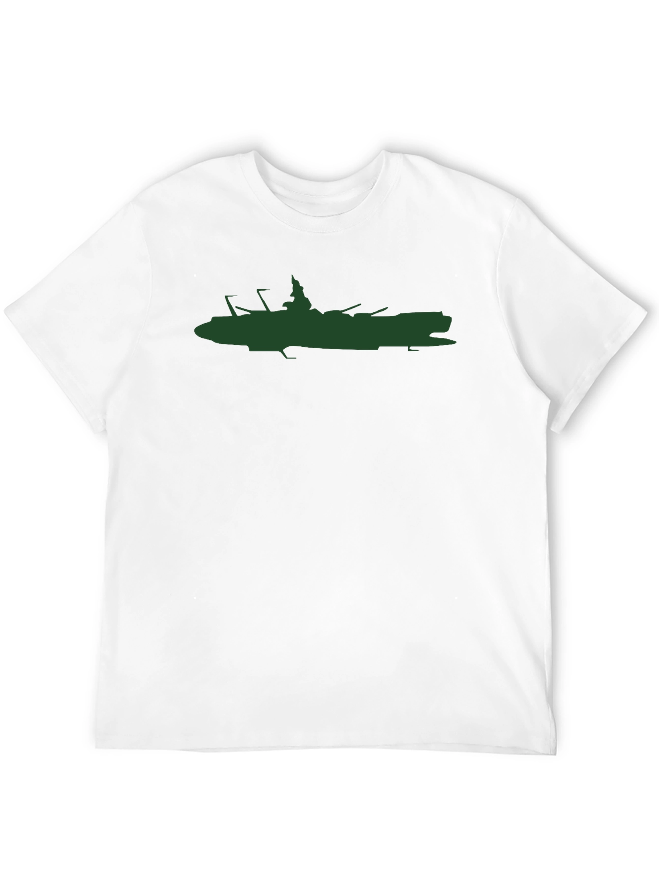 Cool Silhouette Ship Graphic Black T-Shirt