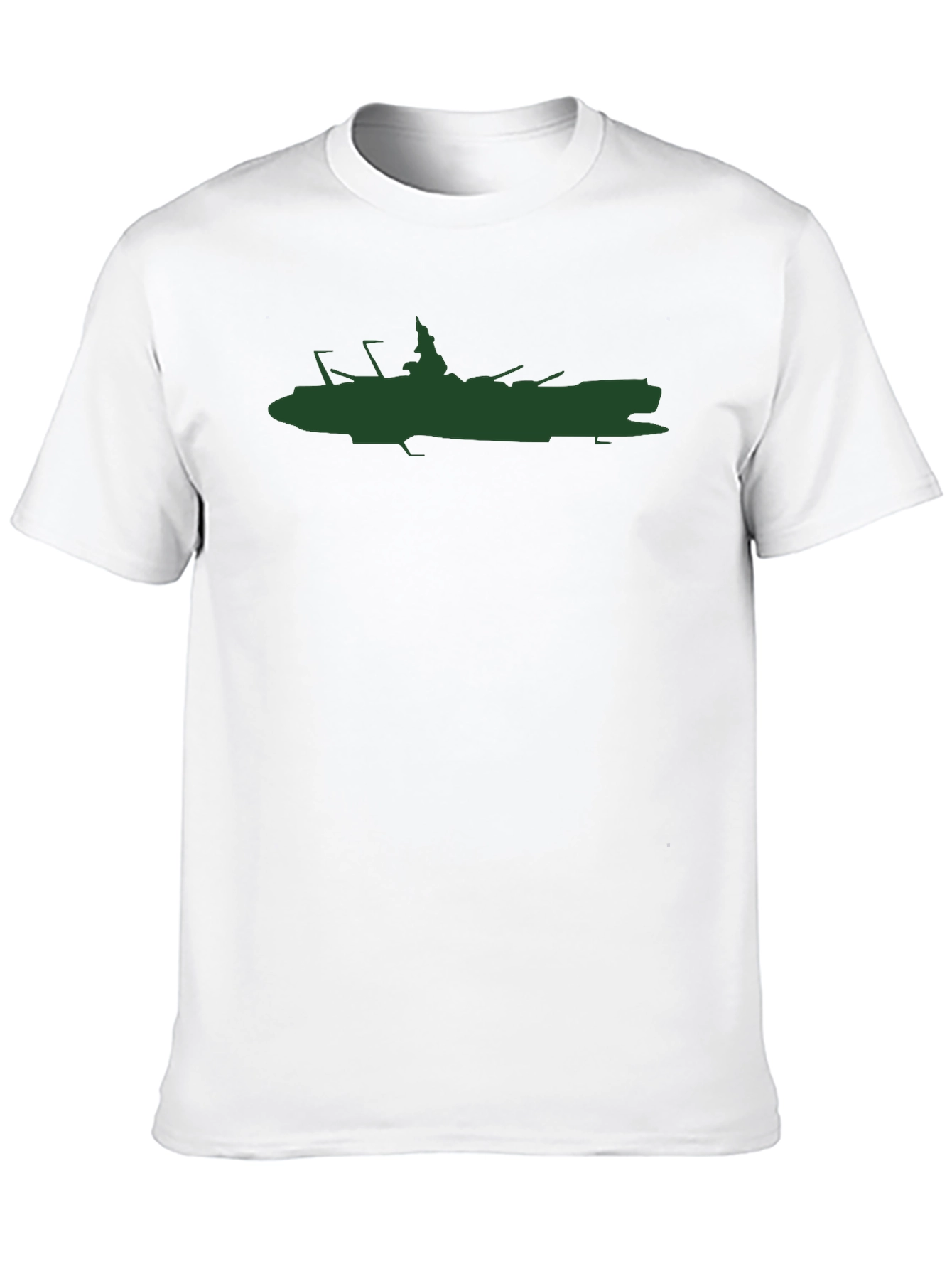 Cool Silhouette Ship Graphic Black T-Shirt