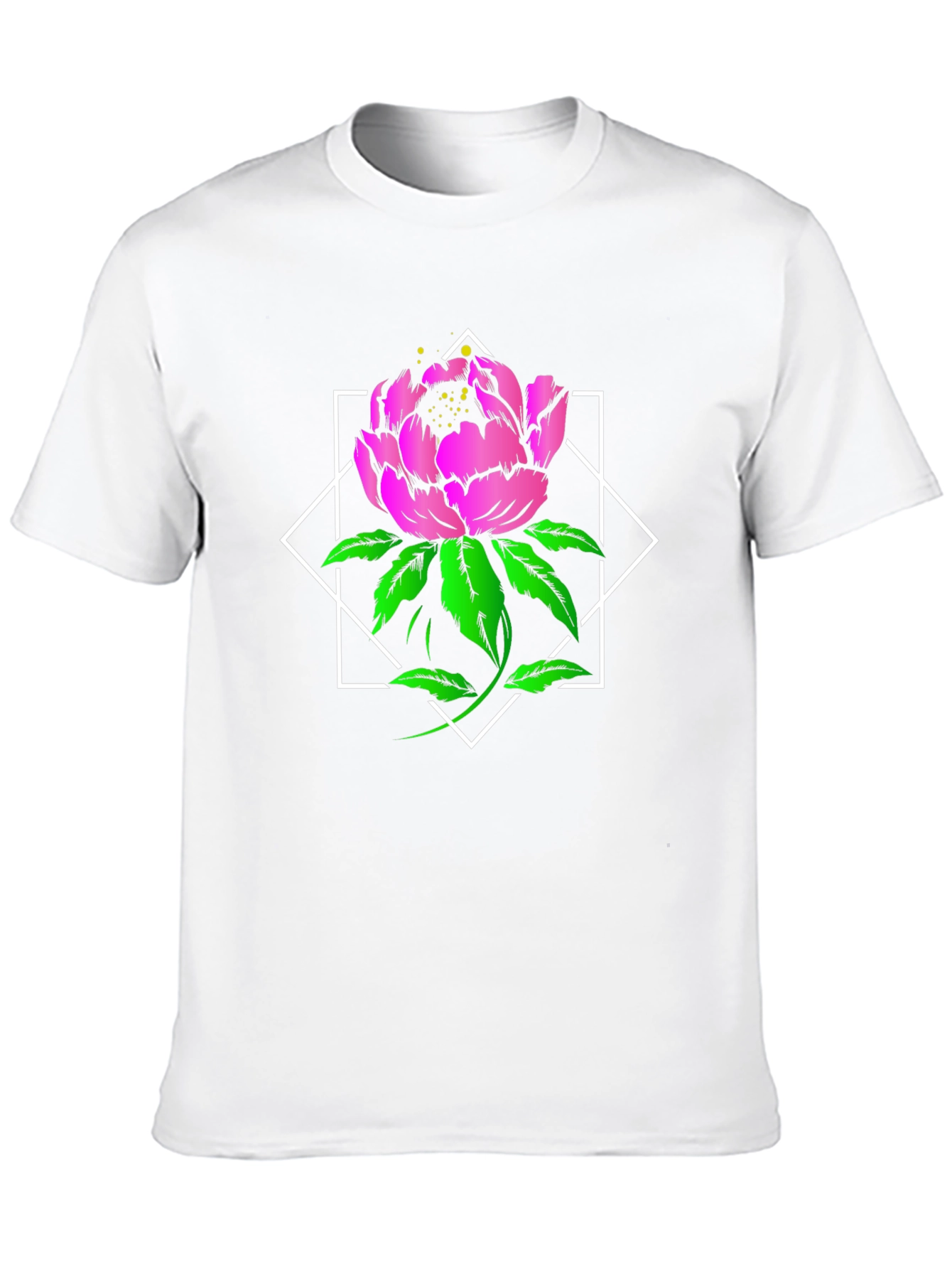 Floral Diamond Graphic Tee - Bold & Stylish