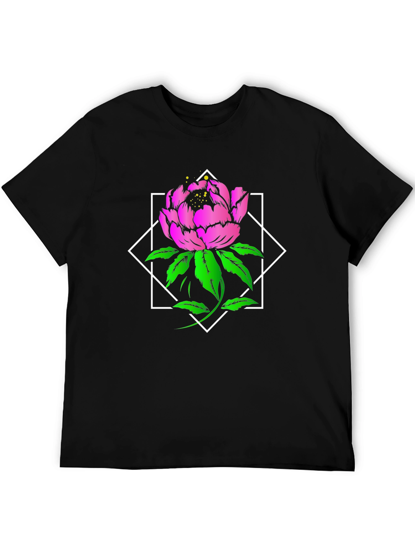Floral Diamond Graphic Tee - Bold & Stylish