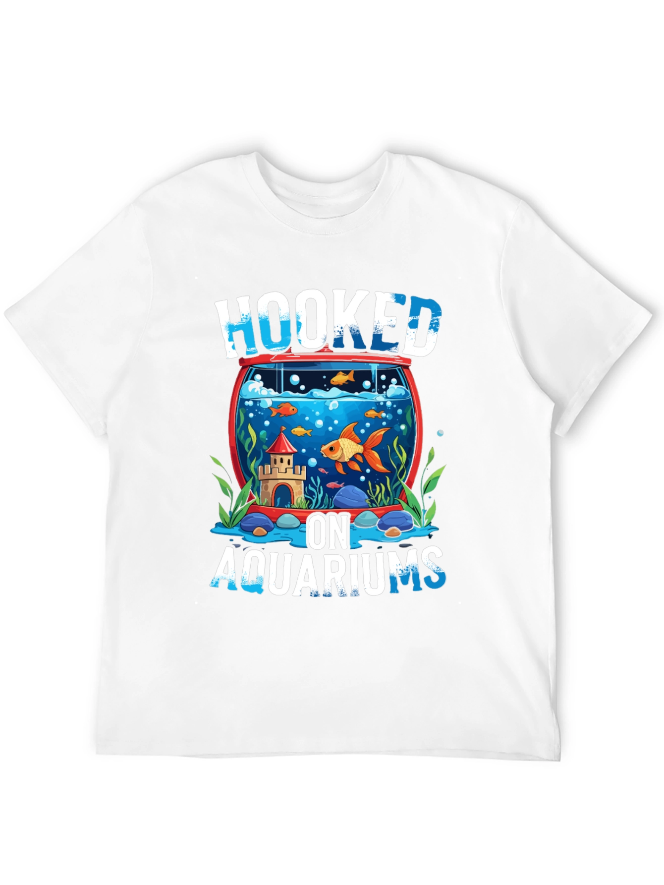 Hooked on Aquariums Black T-Shirt