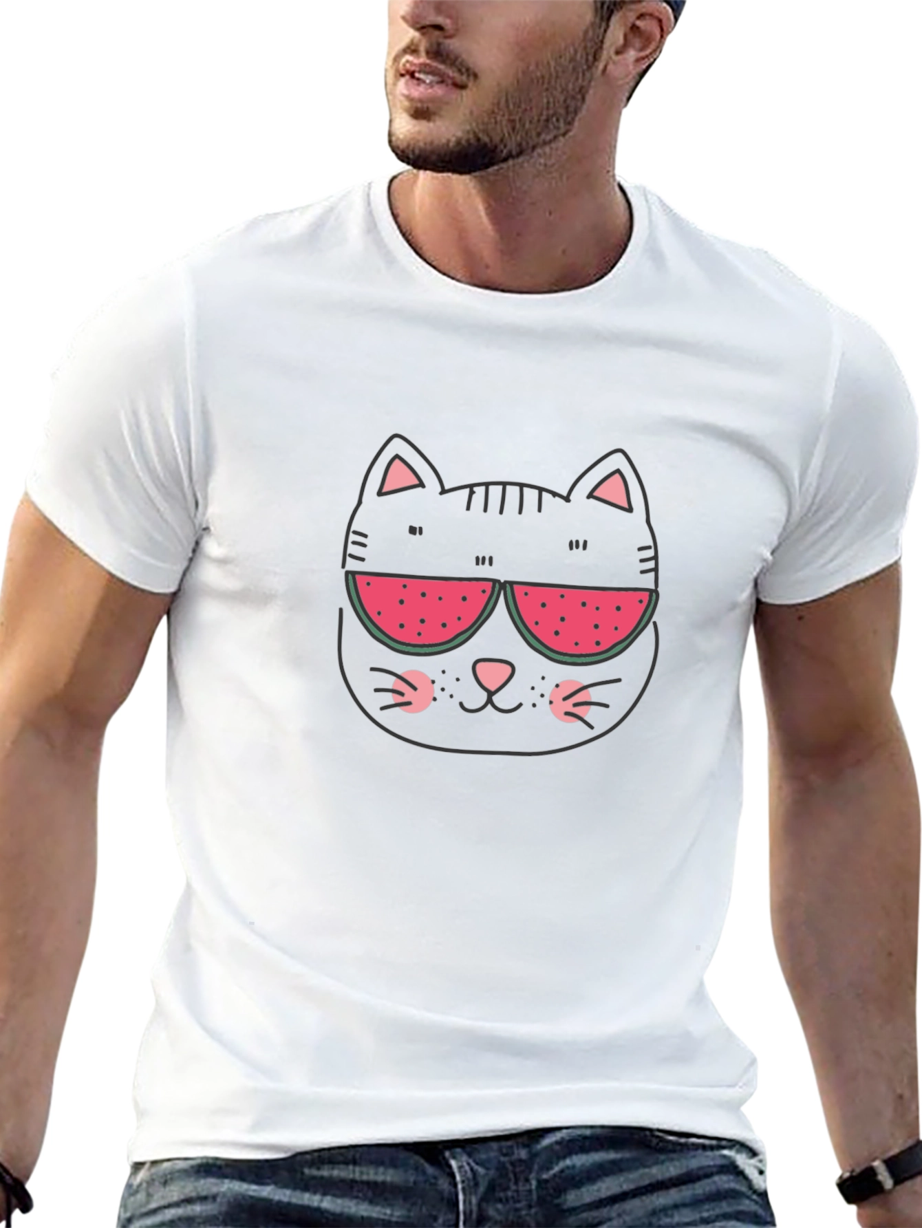 Cool Cat Watermelon Shades Graphic Tee