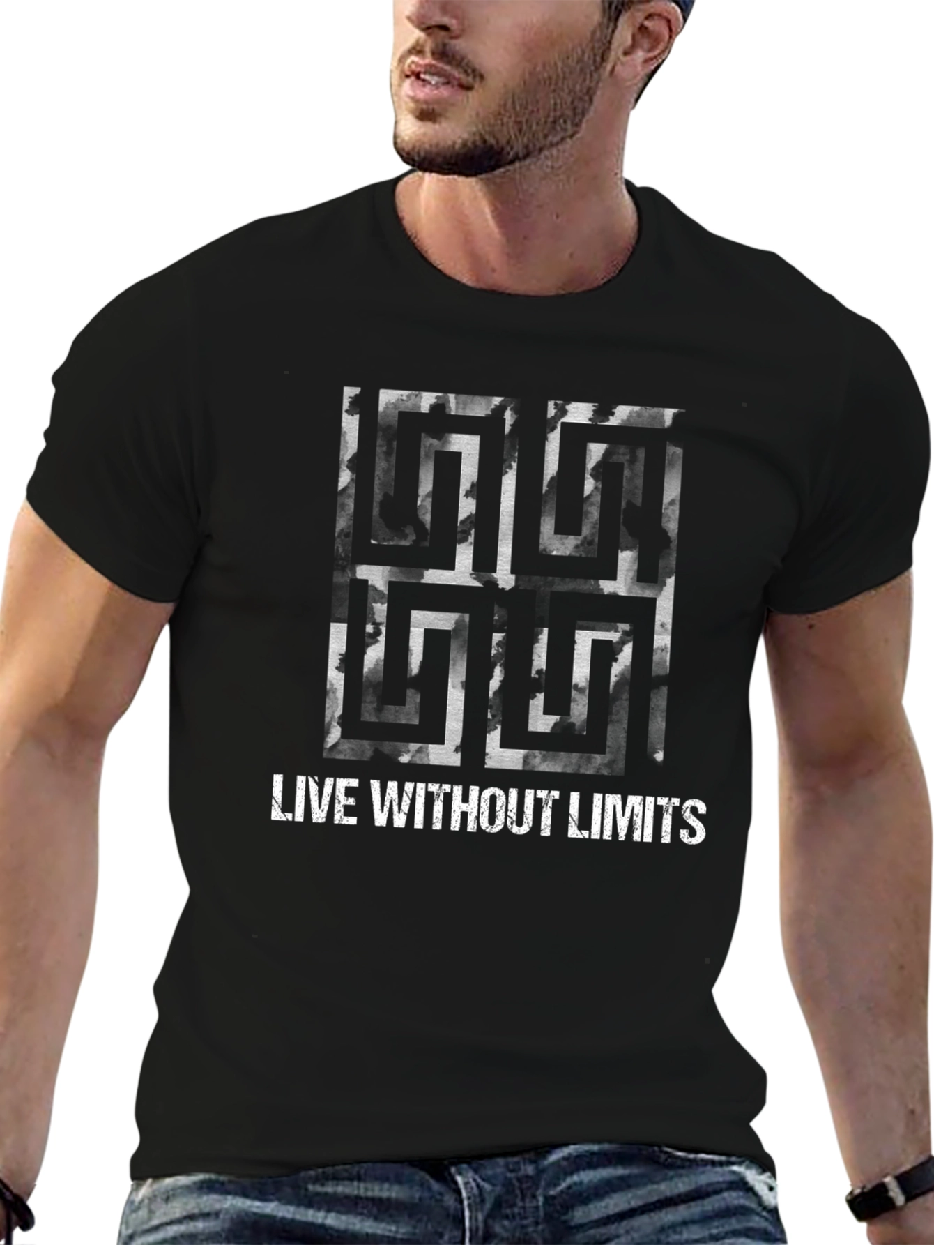 Live Without Limits Black Graphic Tee