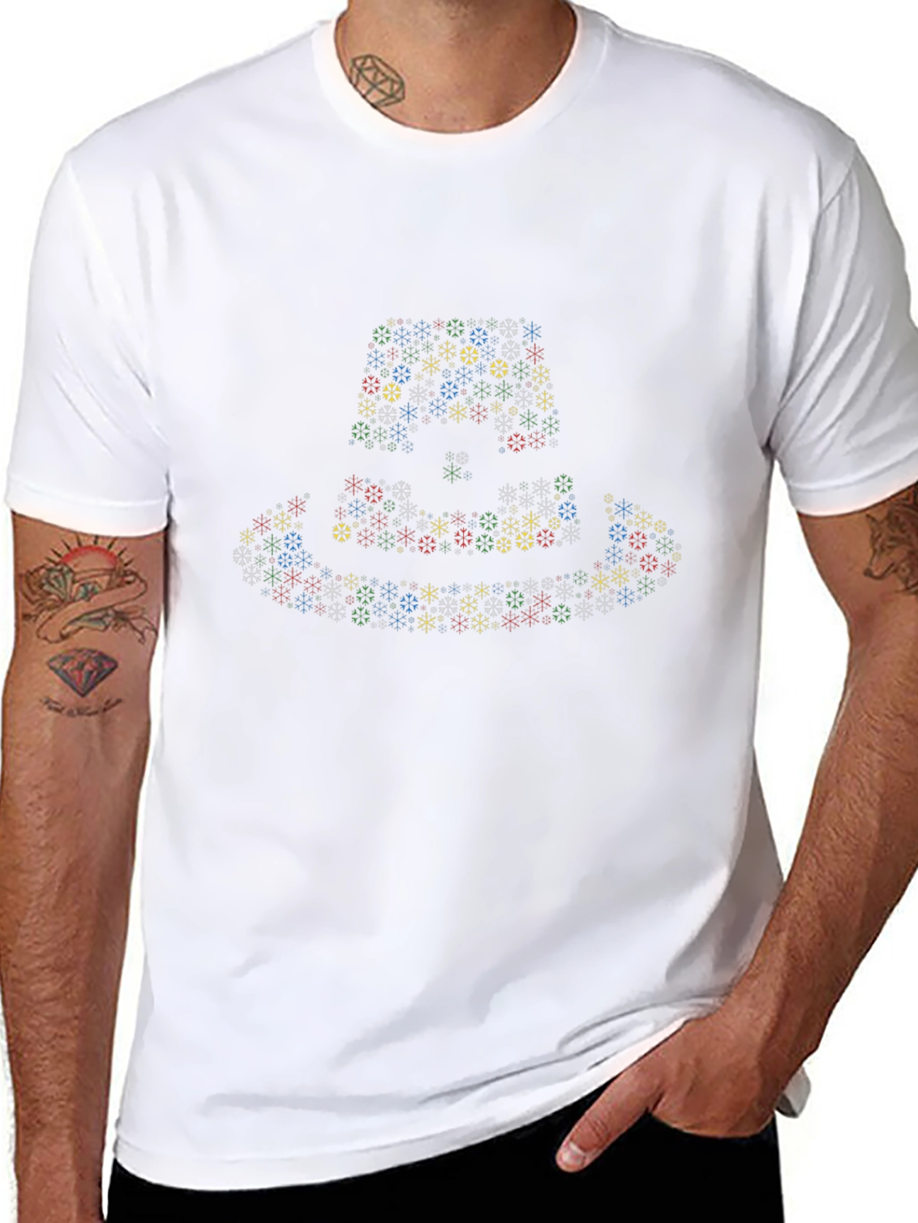 Festive Snowflake Fedora T-Shirt