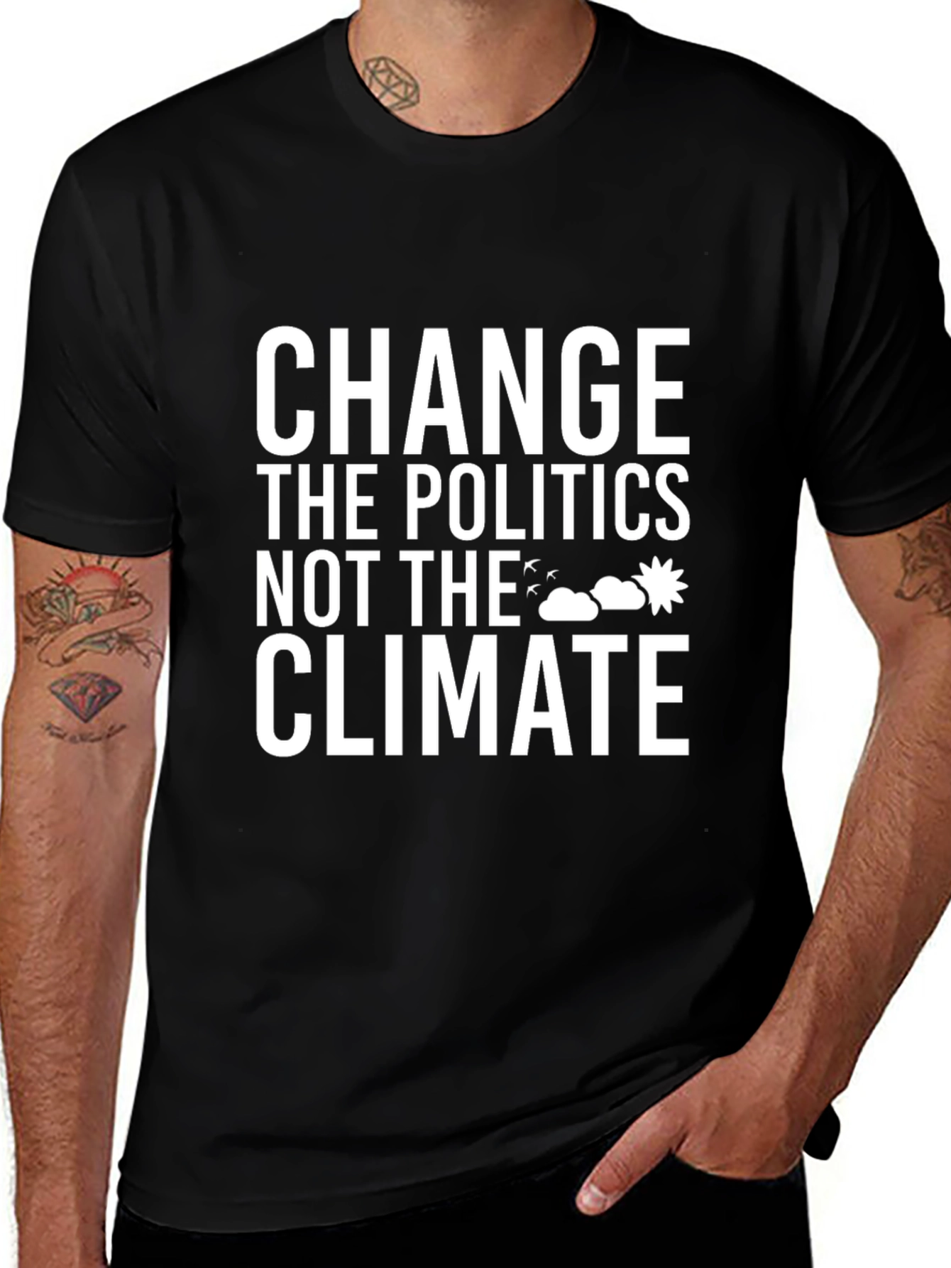 Climate Change Awareness T-Shirt: Change the Politics