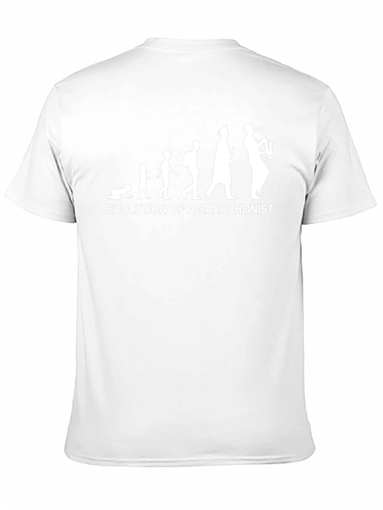 Evolution of Saxophonist Black Cotton T-Shirt