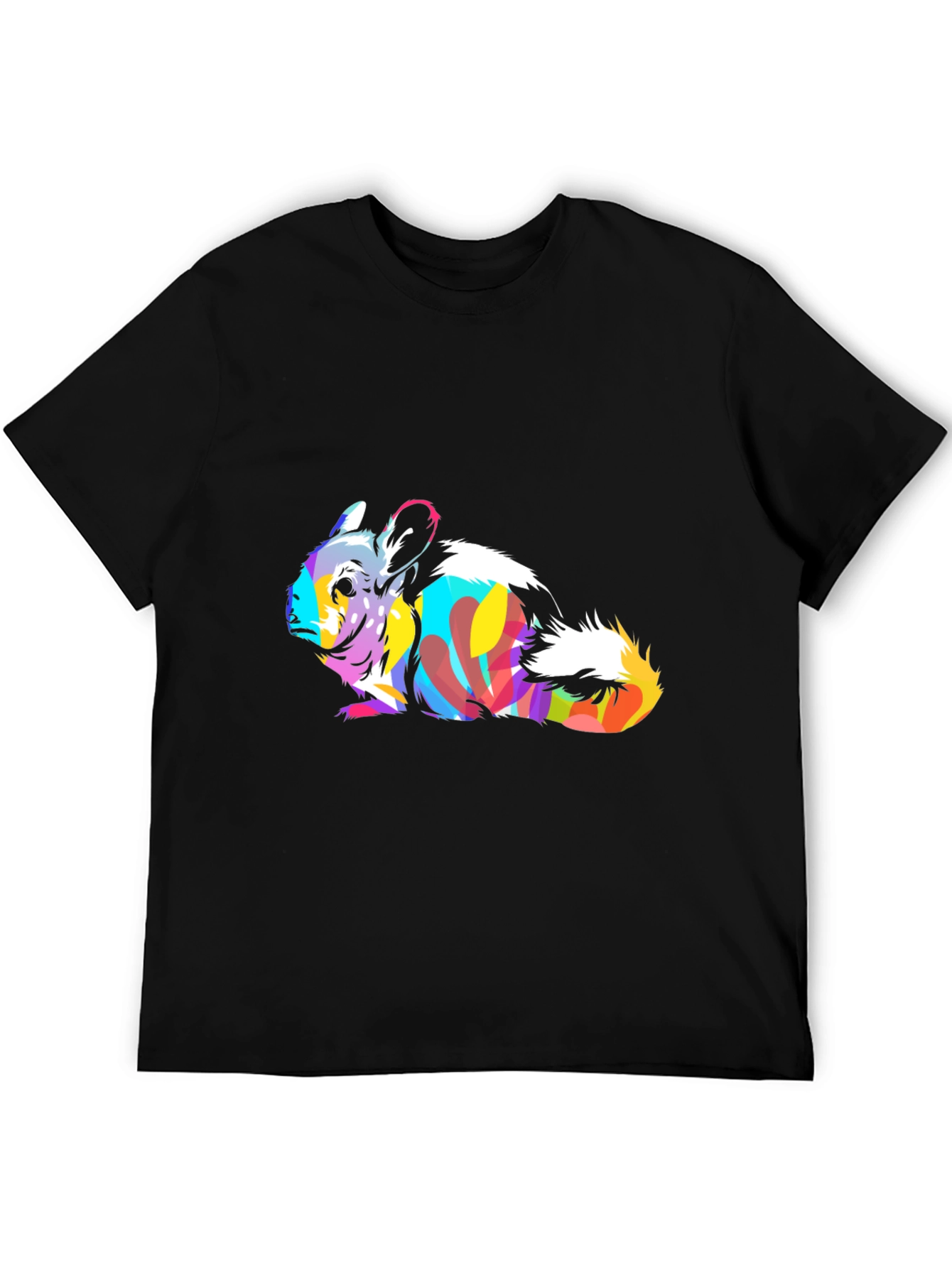 Vibrant Chinchilla Graphic Tee - Unique Animal Art
