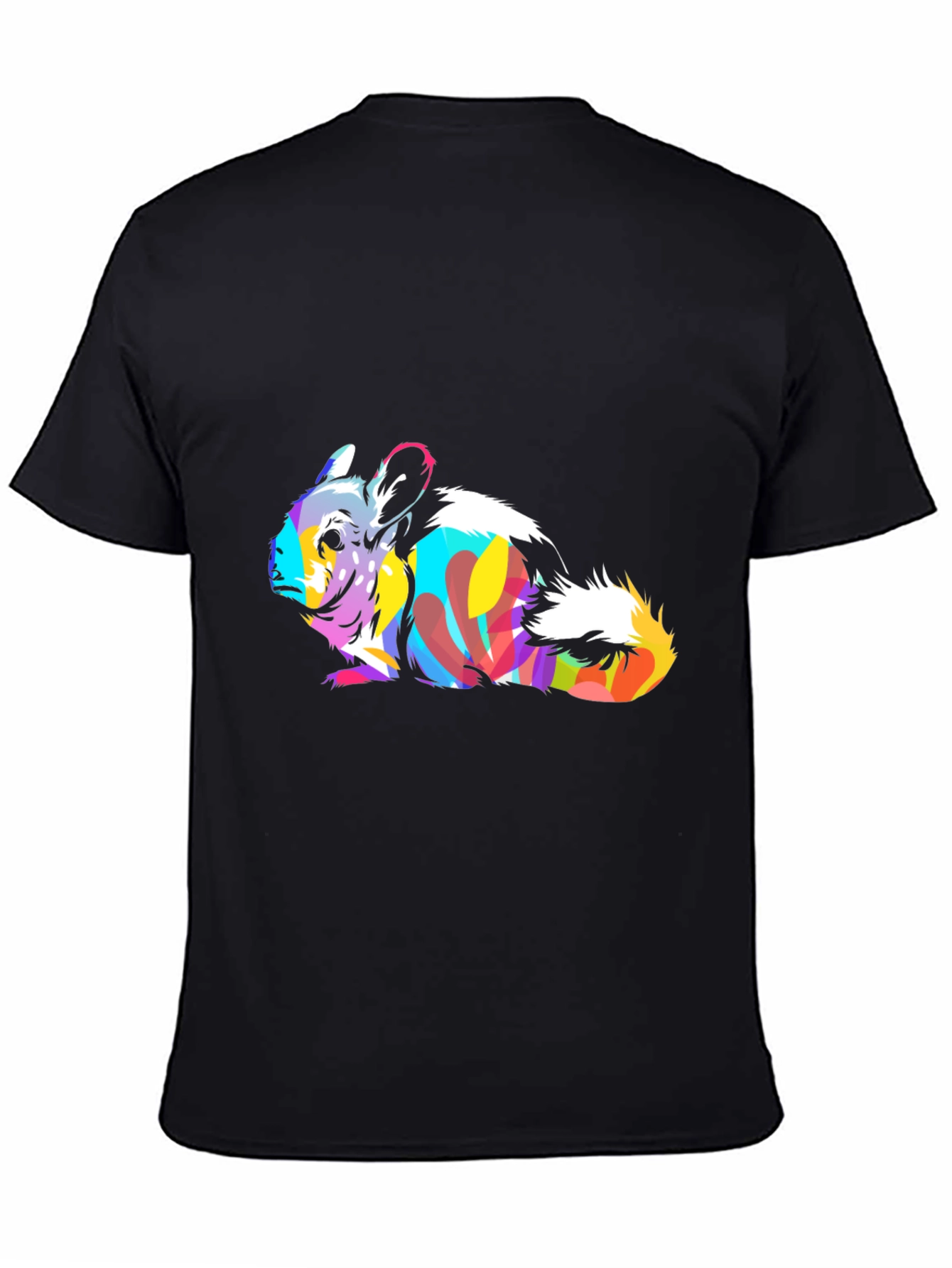 Vibrant Chinchilla Graphic Tee - Unique Animal Art