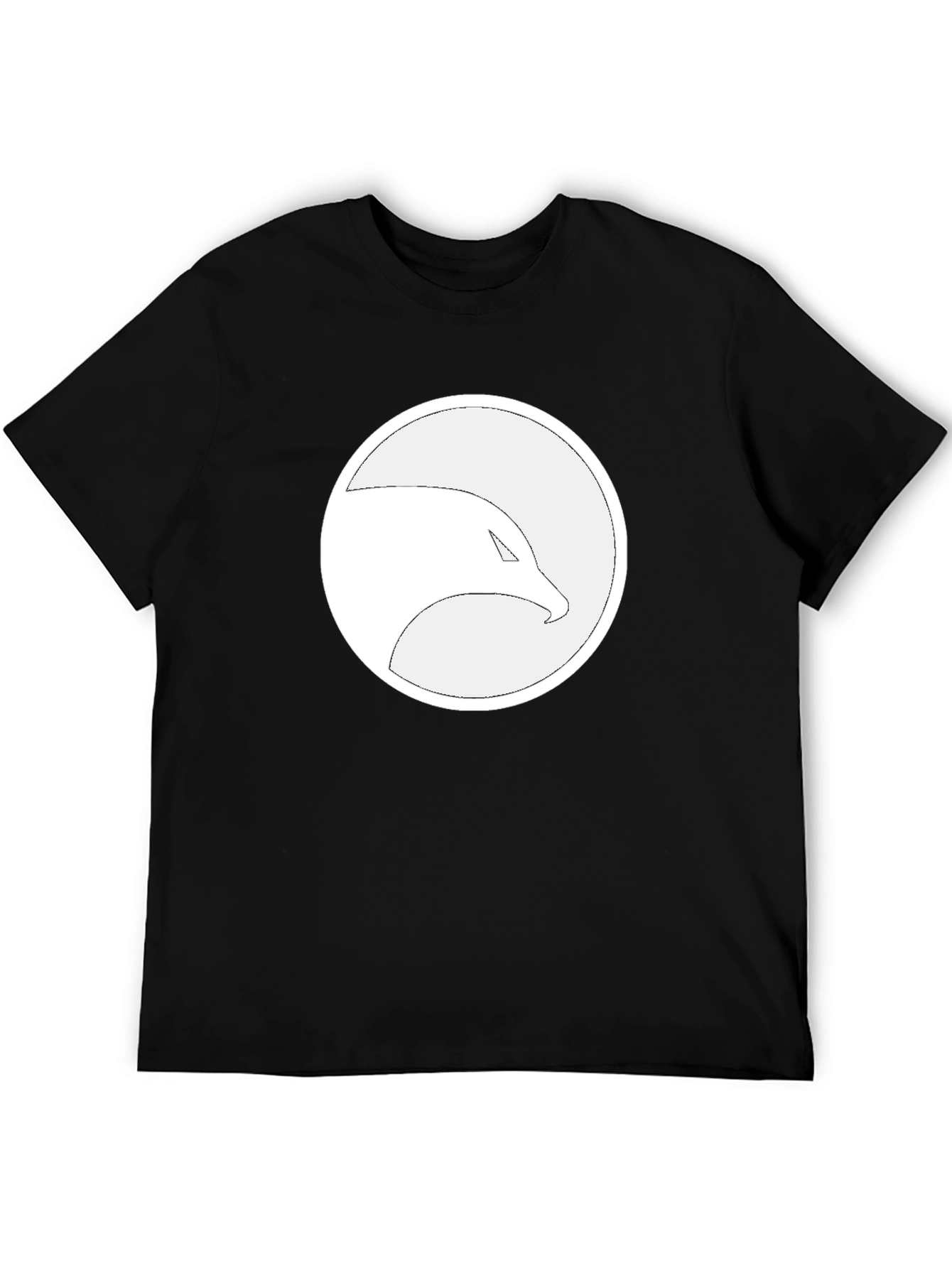 Eagle Logo Graphic Print Black T-Shirt