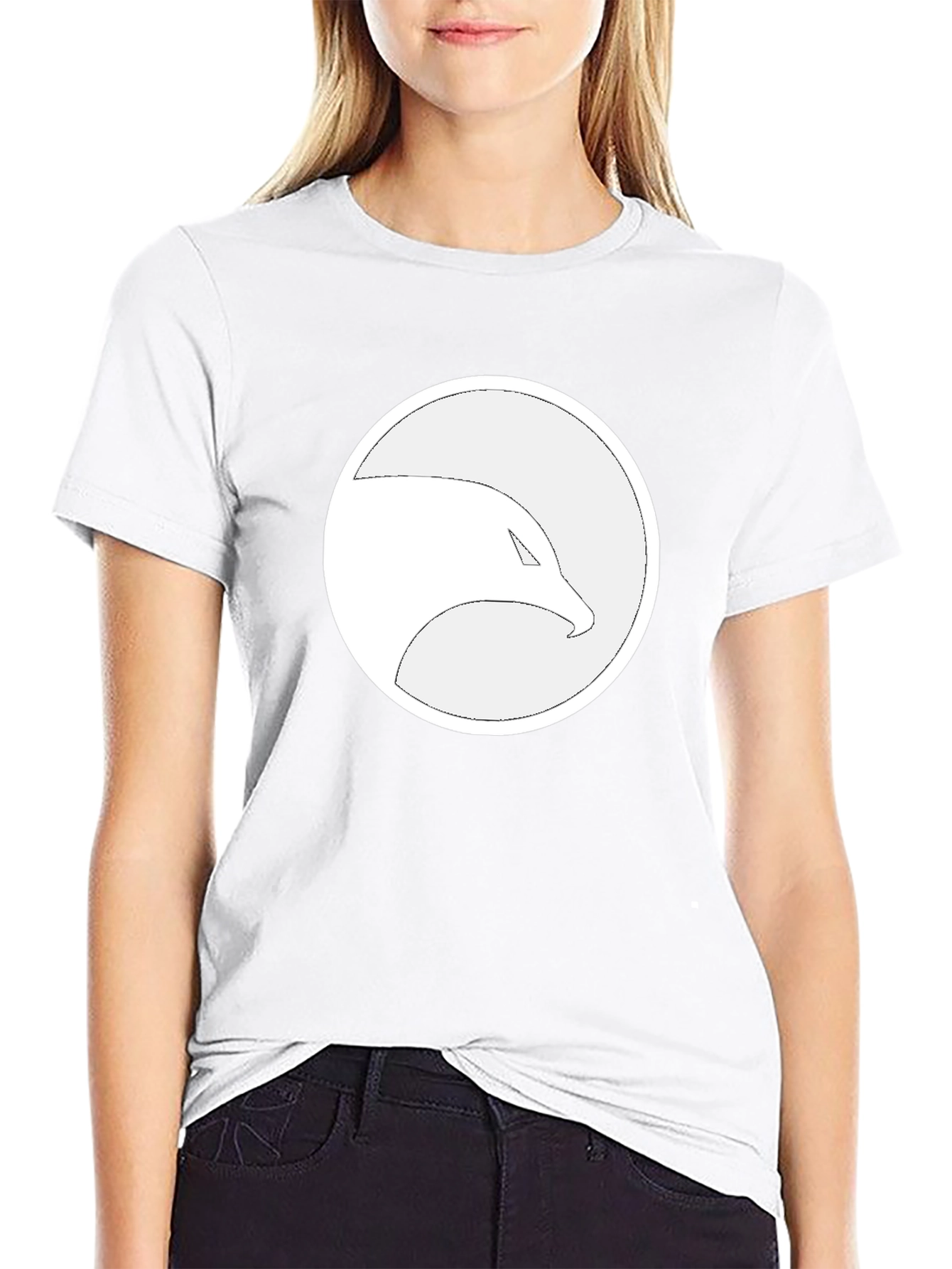 Eagle Logo Graphic Print Black T-Shirt