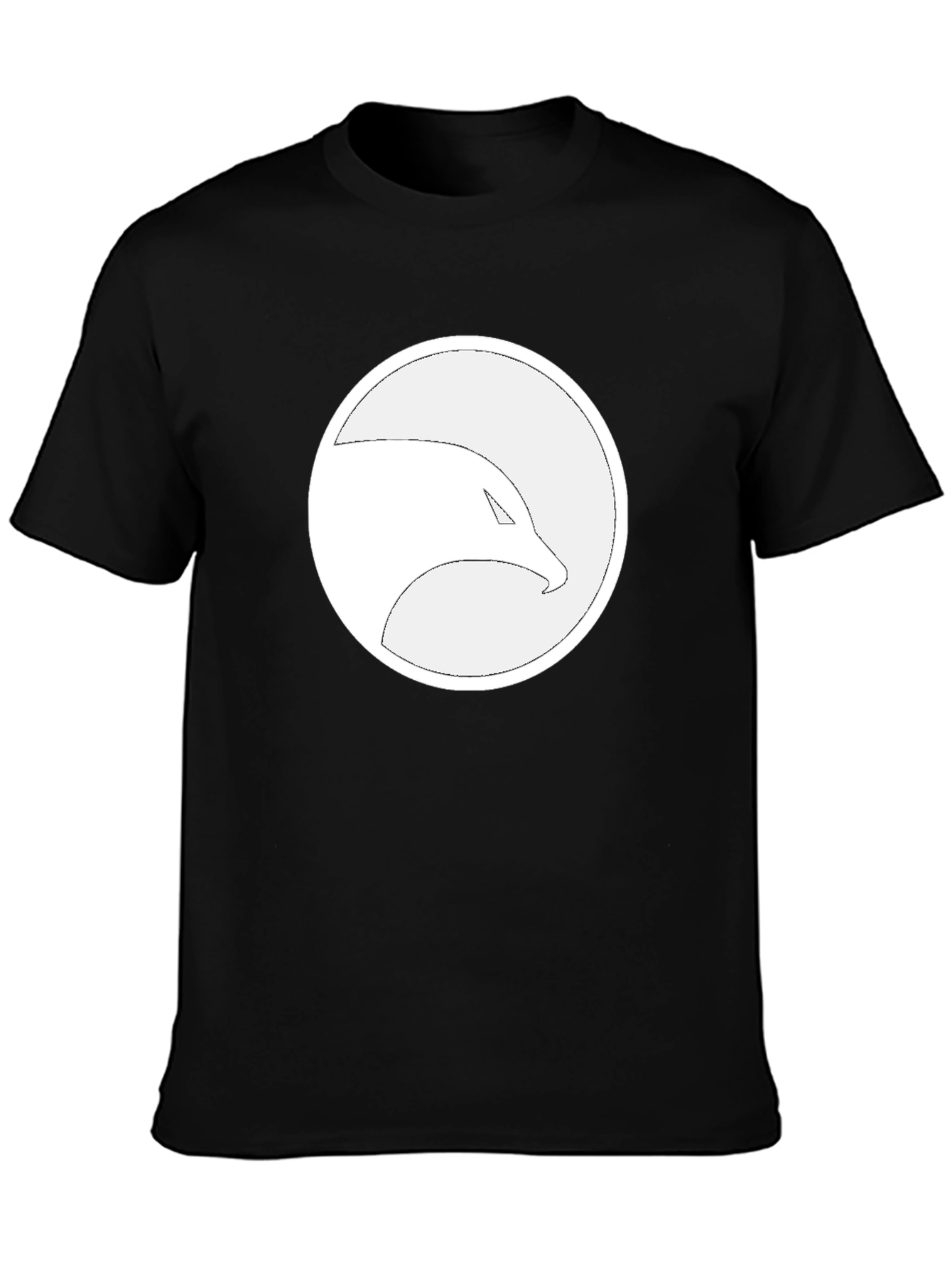 Eagle Logo Graphic Print Black T-Shirt