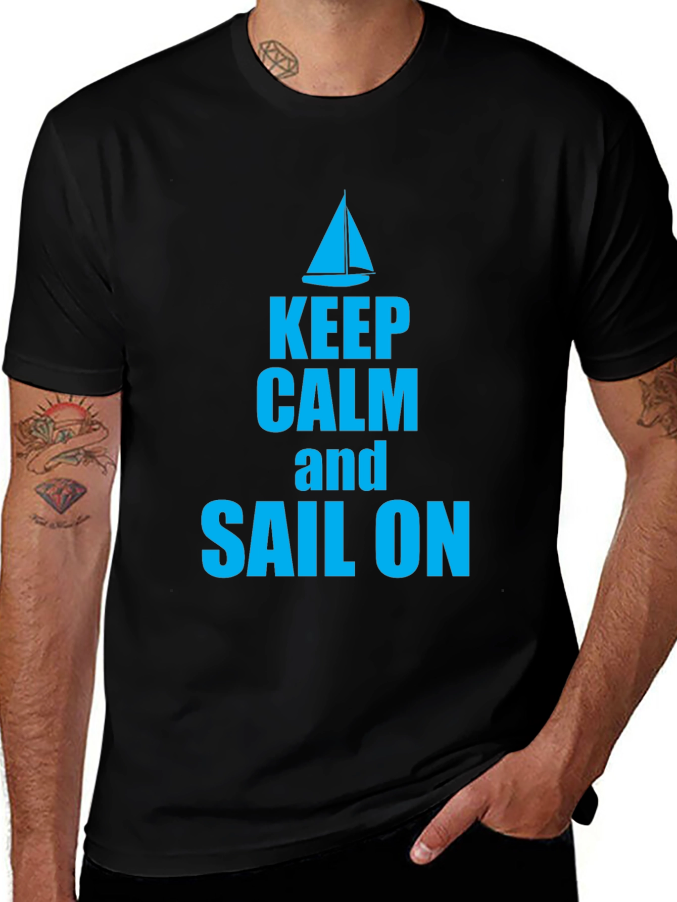 Keep Calm and Sail On Graphic T-Shirt