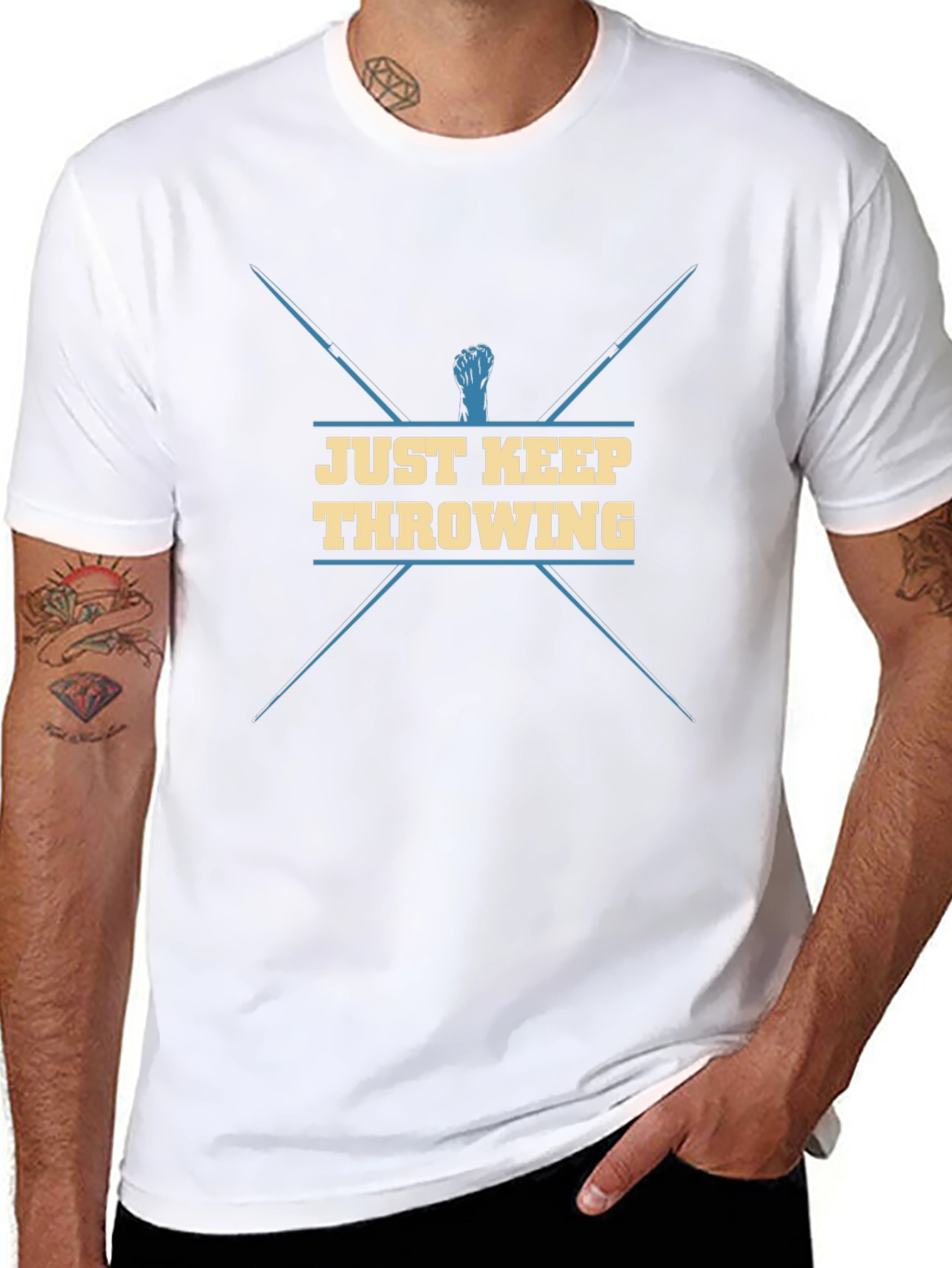 Just Keep Throwing Black T-Shirt