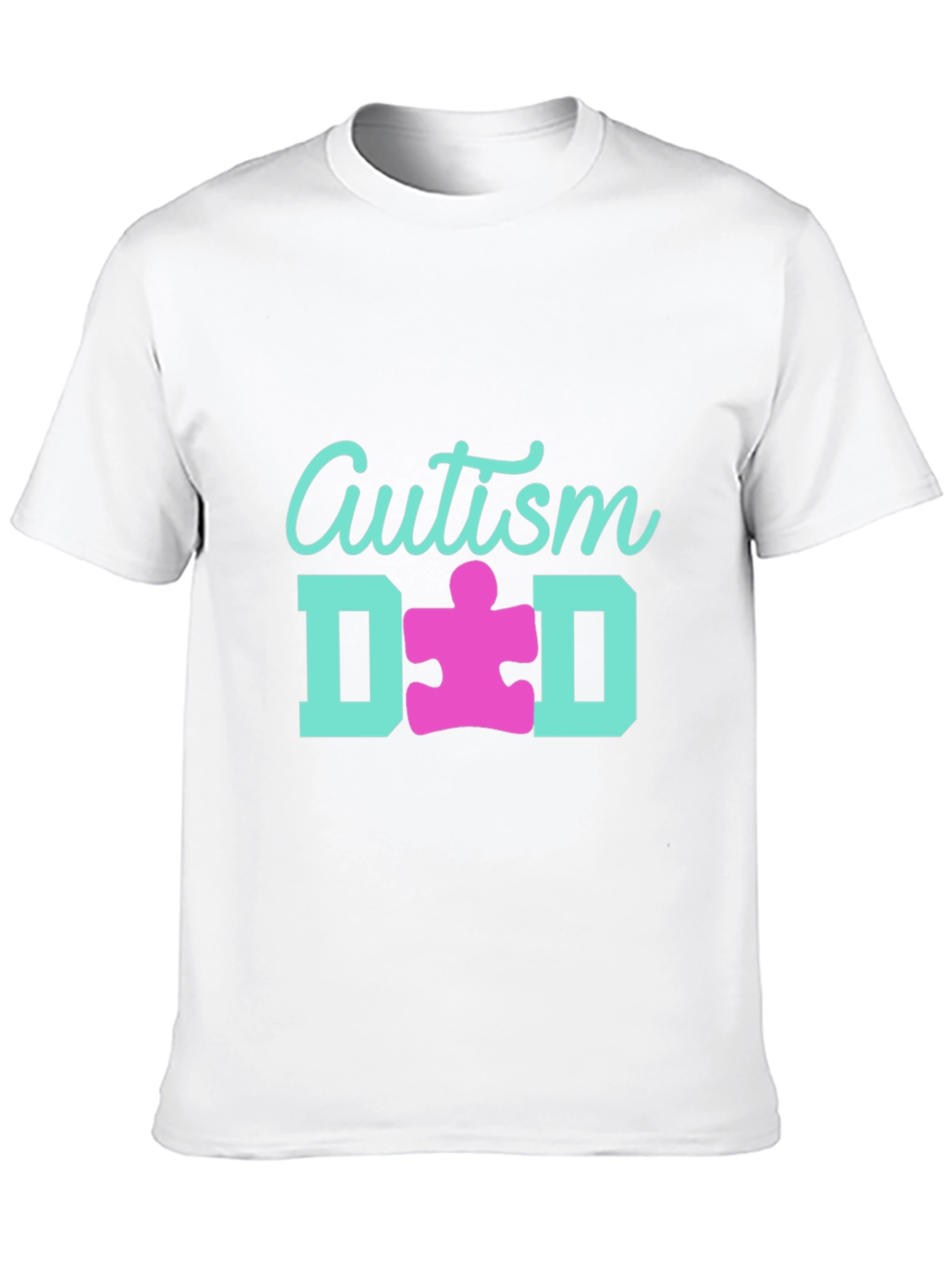 Autism Dad T-Shirt - Puzzle Piece Design