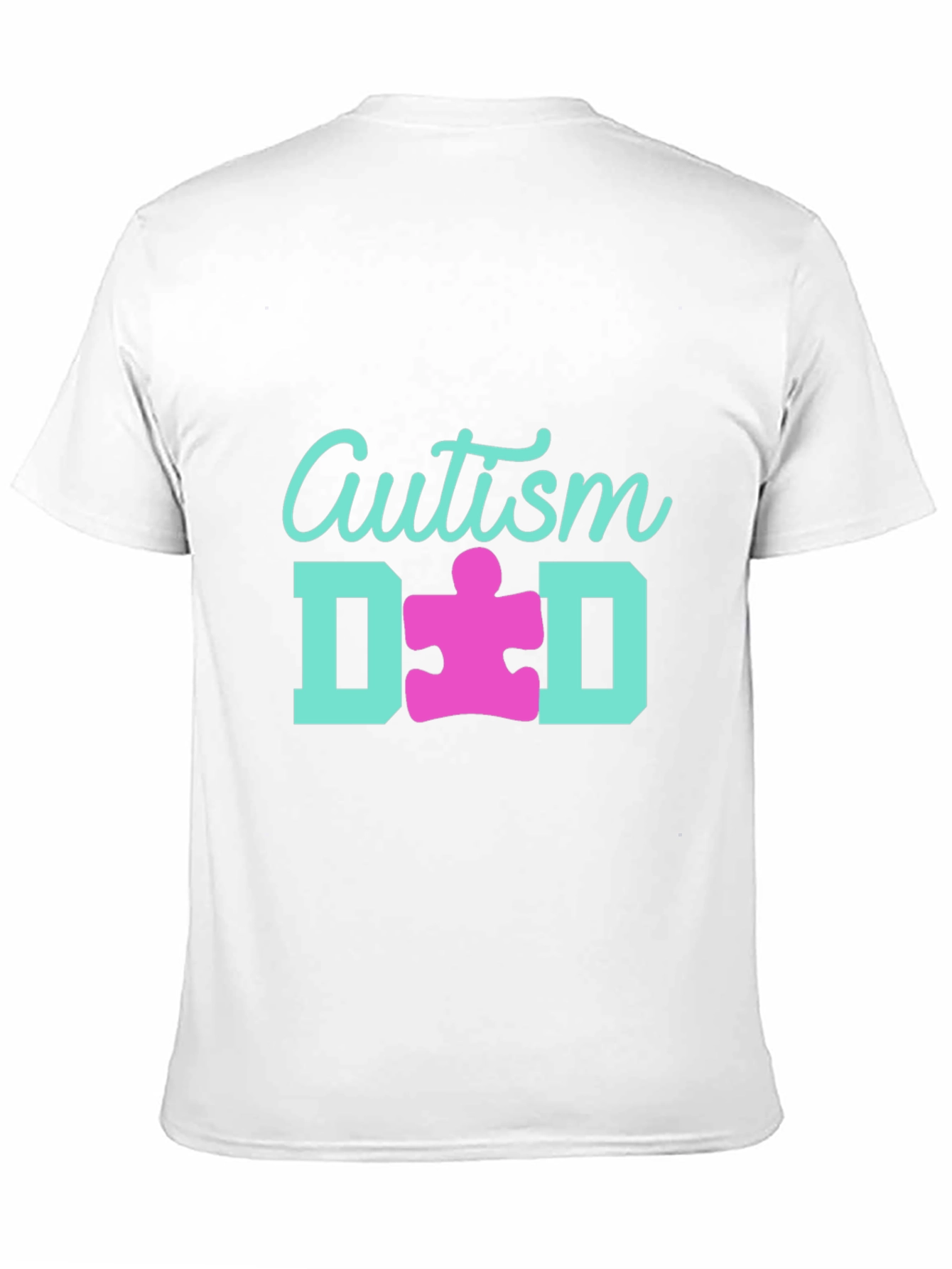 Autism Dad T-Shirt - Puzzle Piece Design