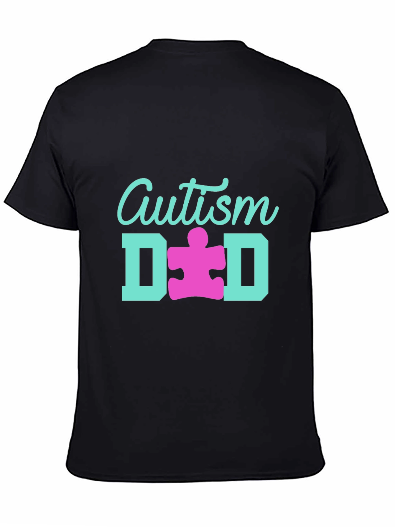 Autism Dad T-Shirt - Puzzle Piece Design