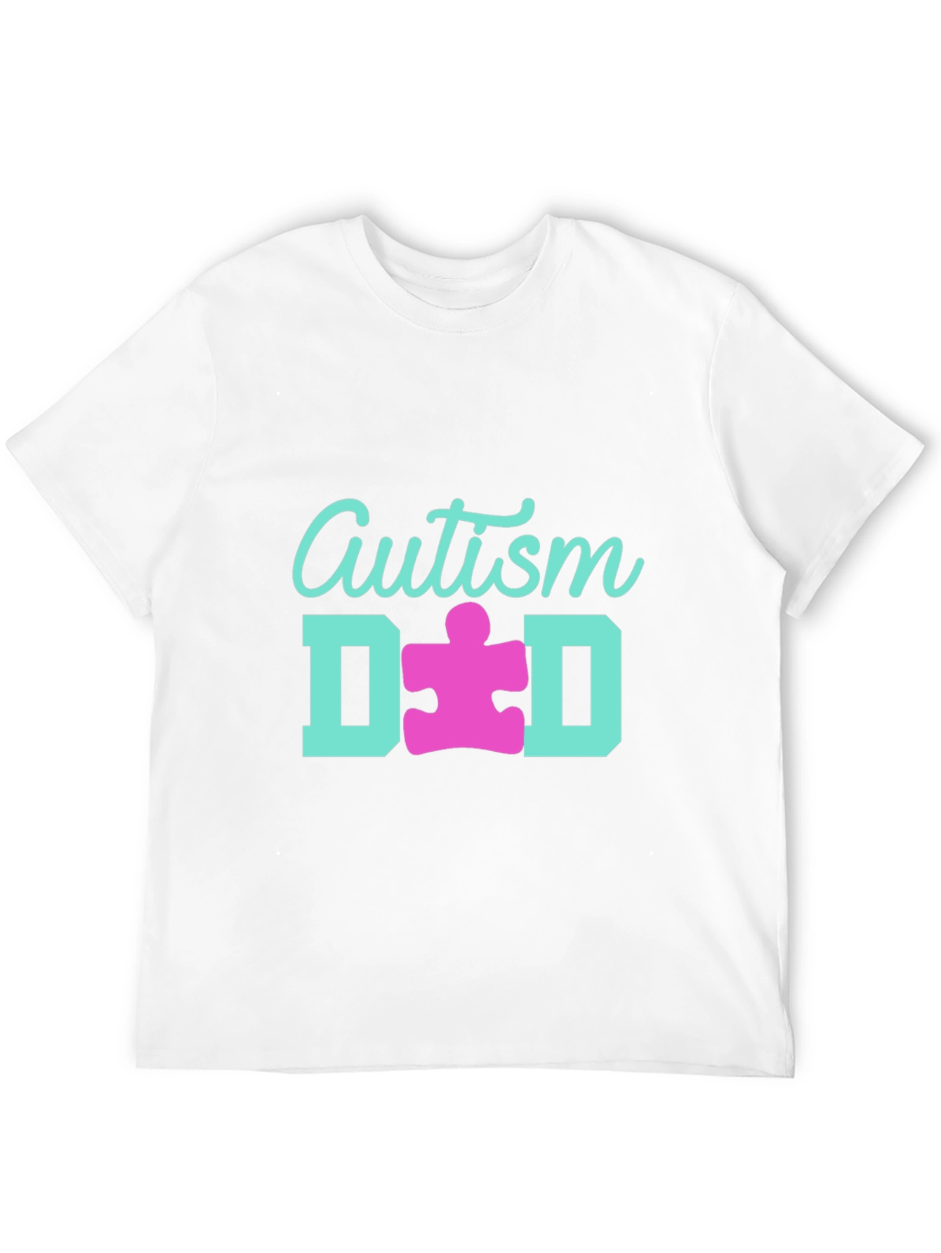 Autism Dad T-Shirt - Puzzle Piece Design