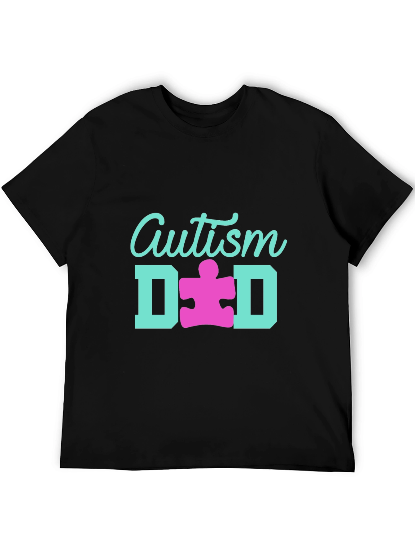 Autism Dad T-Shirt - Puzzle Piece Design