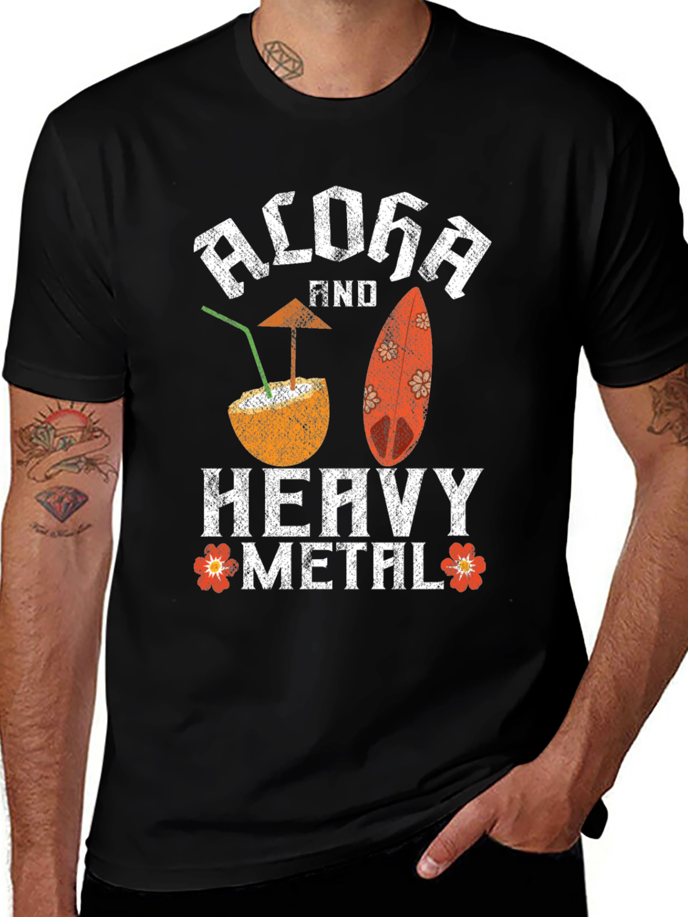 Aloha Heavy Metal T-Shirt - Beach Rocker Tee