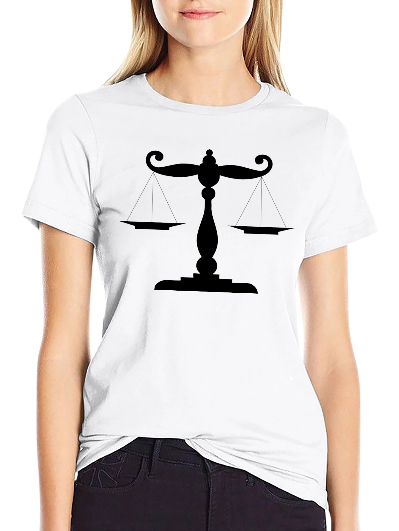 Scales of Justice Black T-Shirt