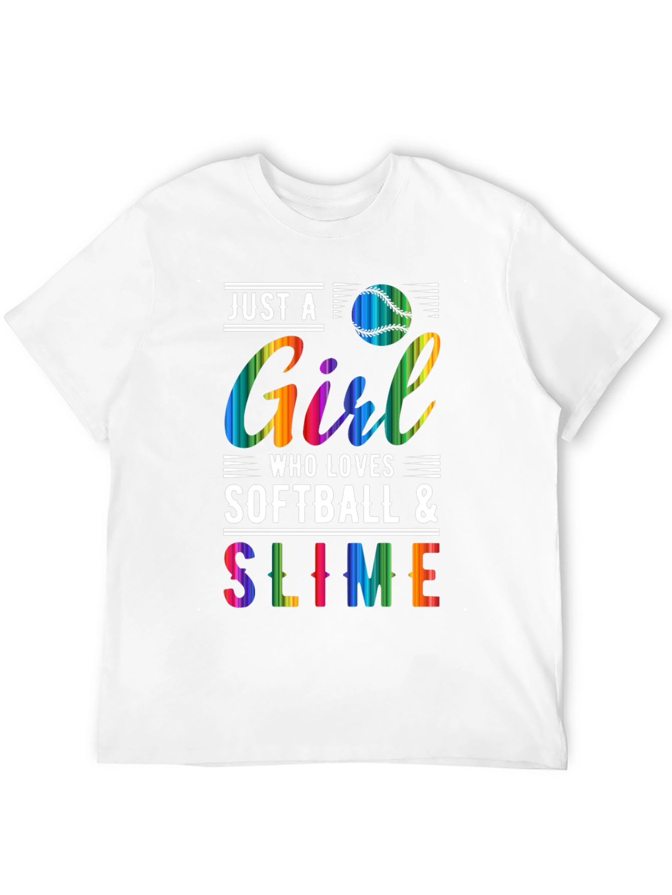 Girl Loves Softball & Slime Graphic Tee