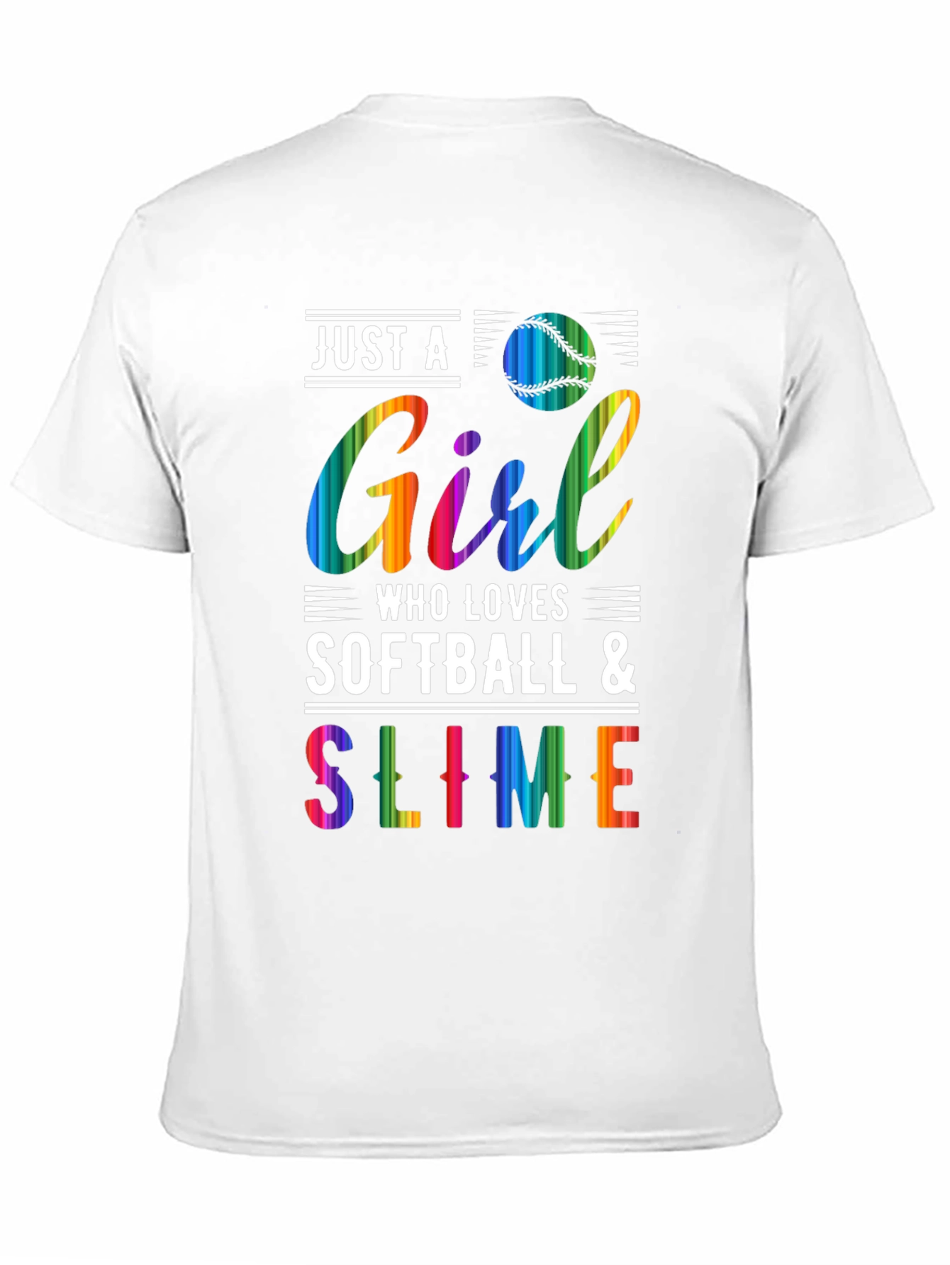 Girl Loves Softball & Slime Graphic Tee