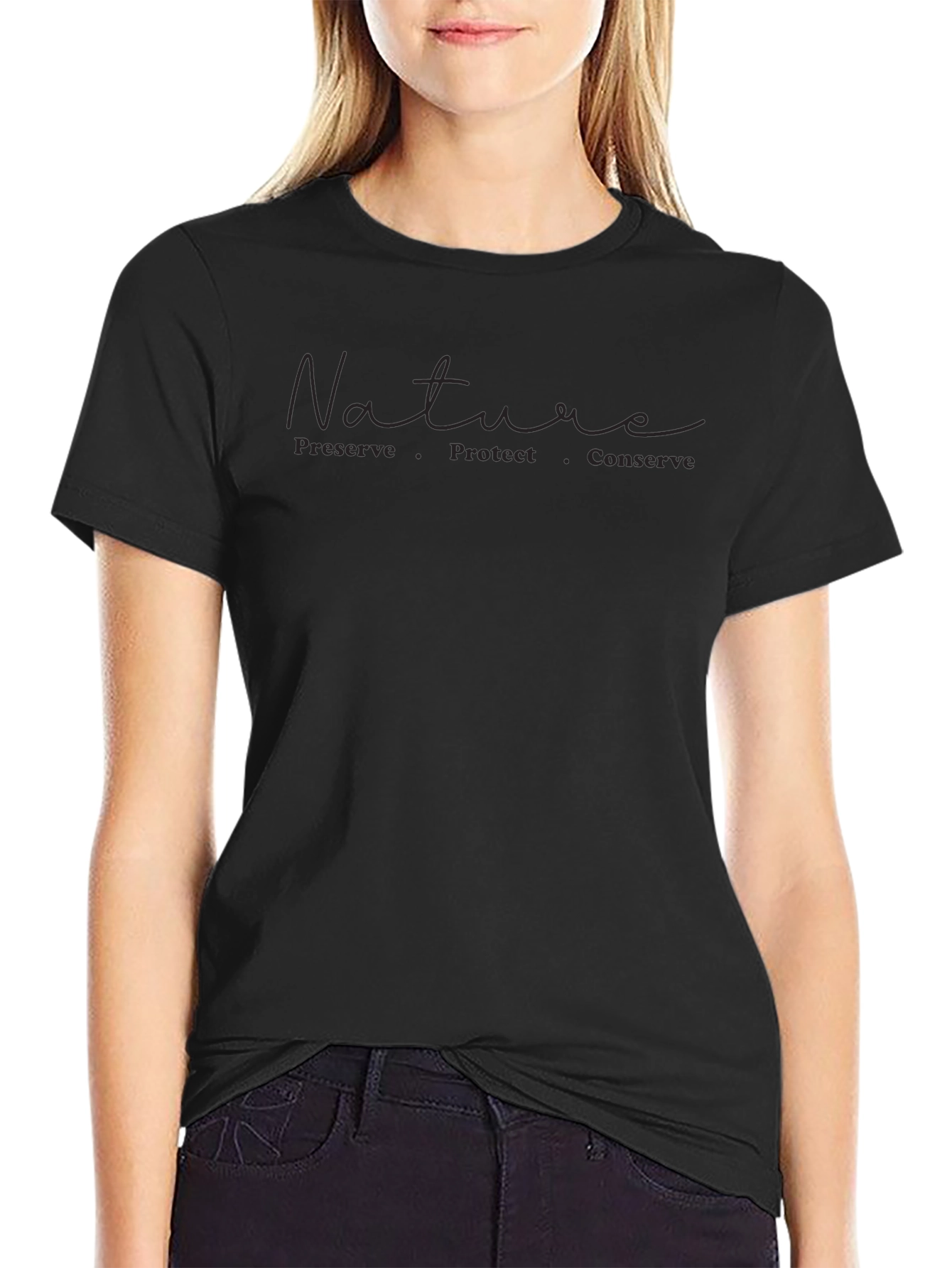 Nature Preserve Protect Conserve Tee - Black