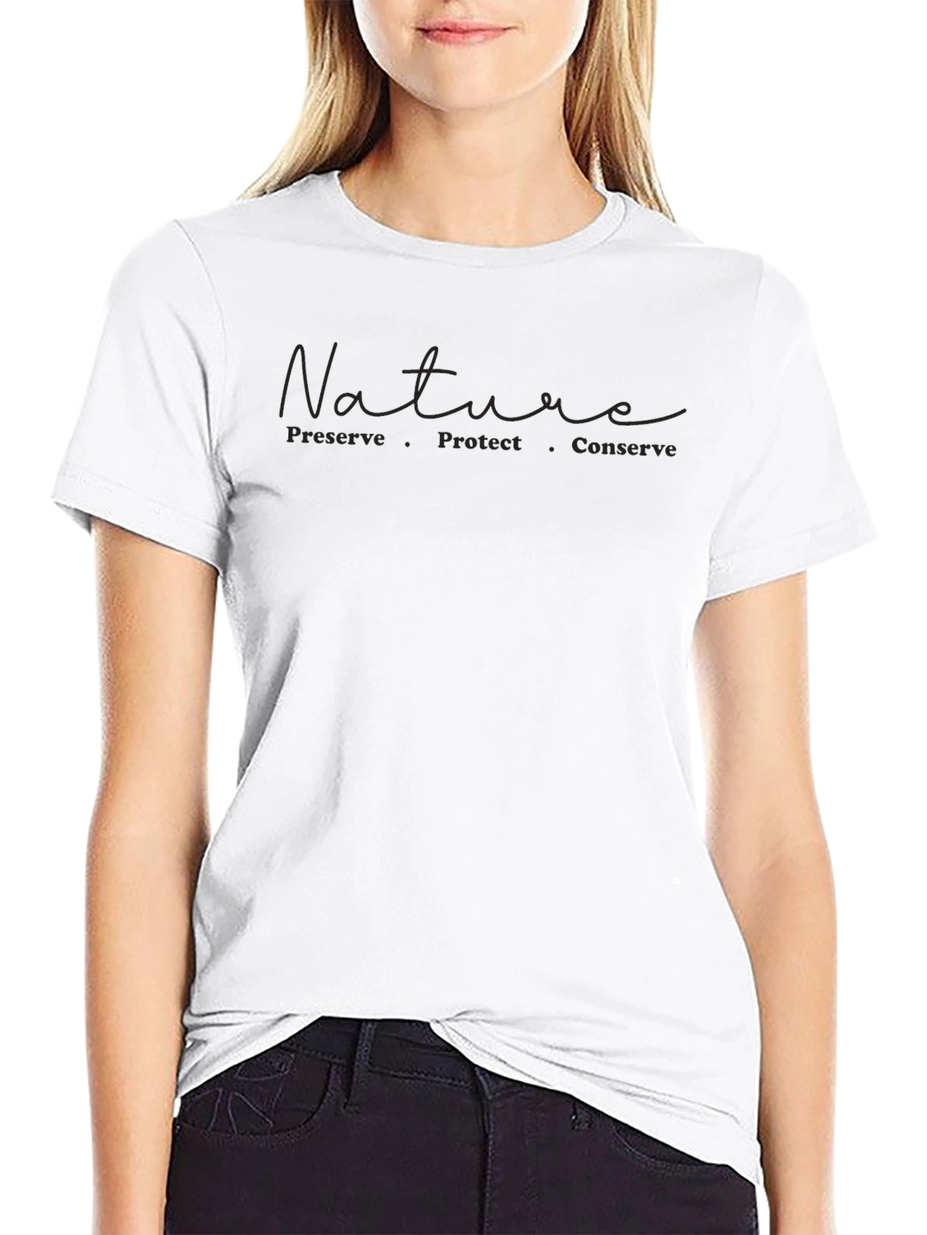 Nature Preserve Protect Conserve Tee - Black