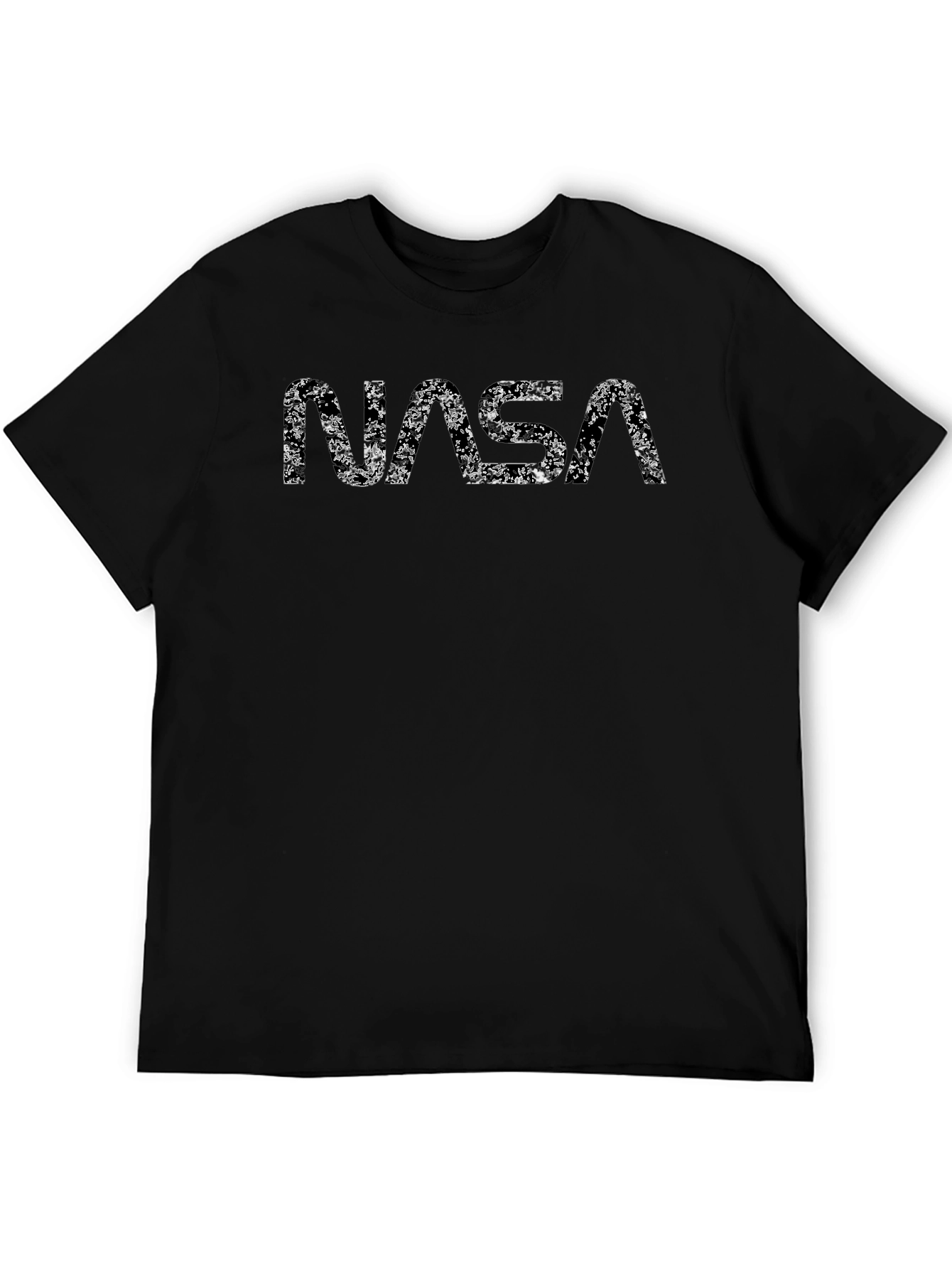 NASA Distressed Logo Black T-Shirt